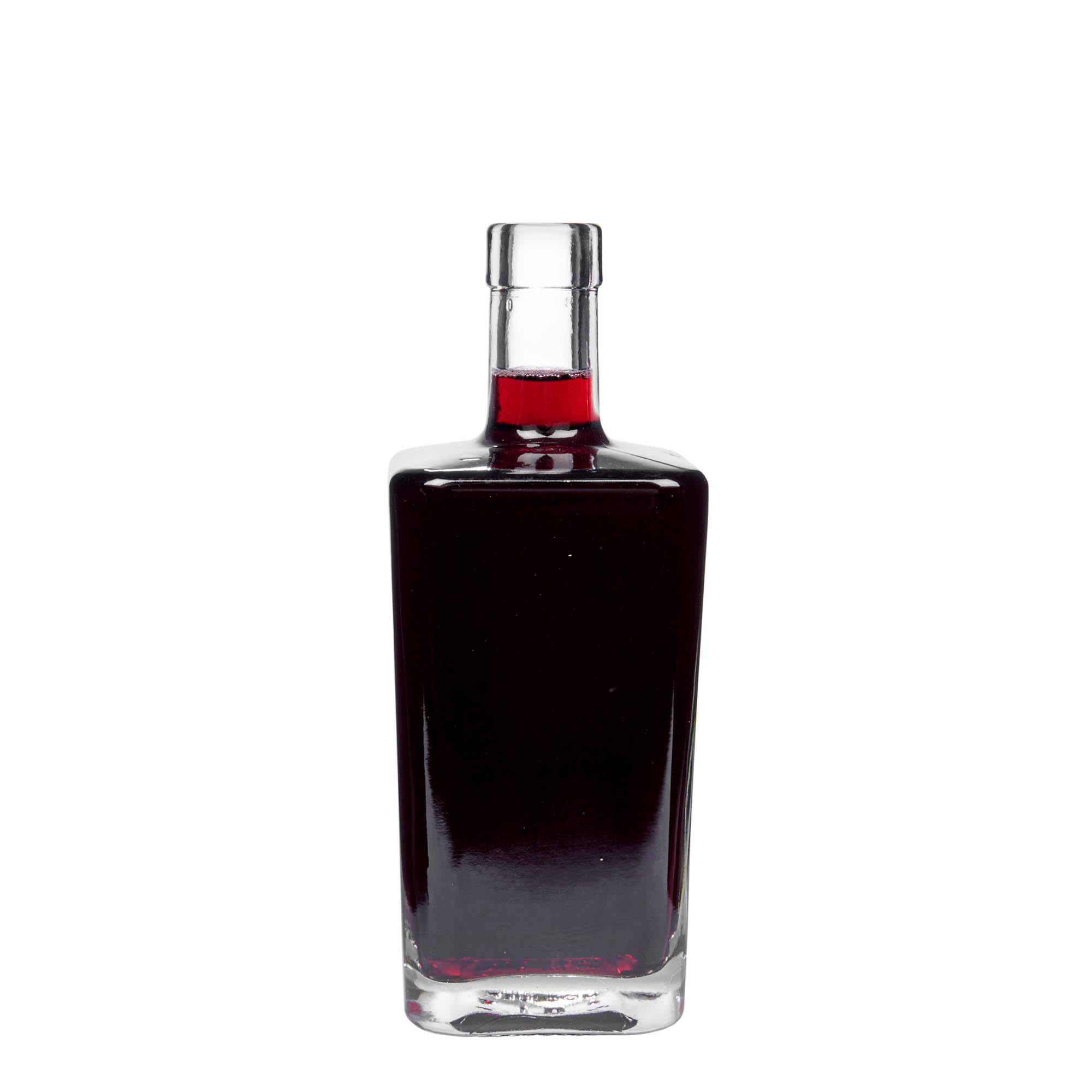 500 ml Glasflasche „Noel“, quadratisch, Mündung: Kork