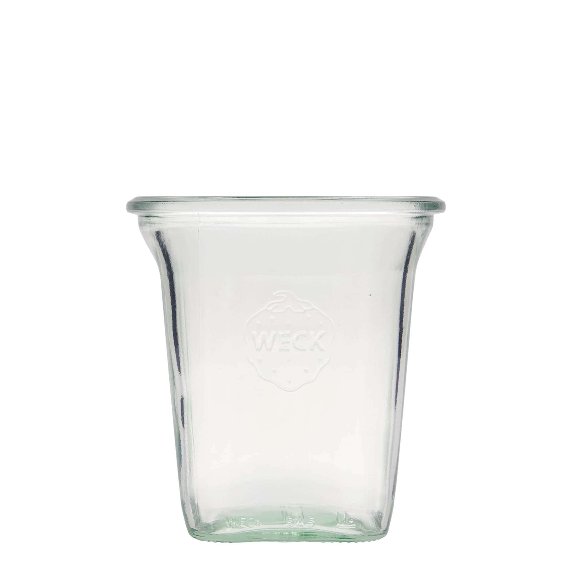 545 ml WECK-Quadroglas, quadratisch, Mündung: Rundrand