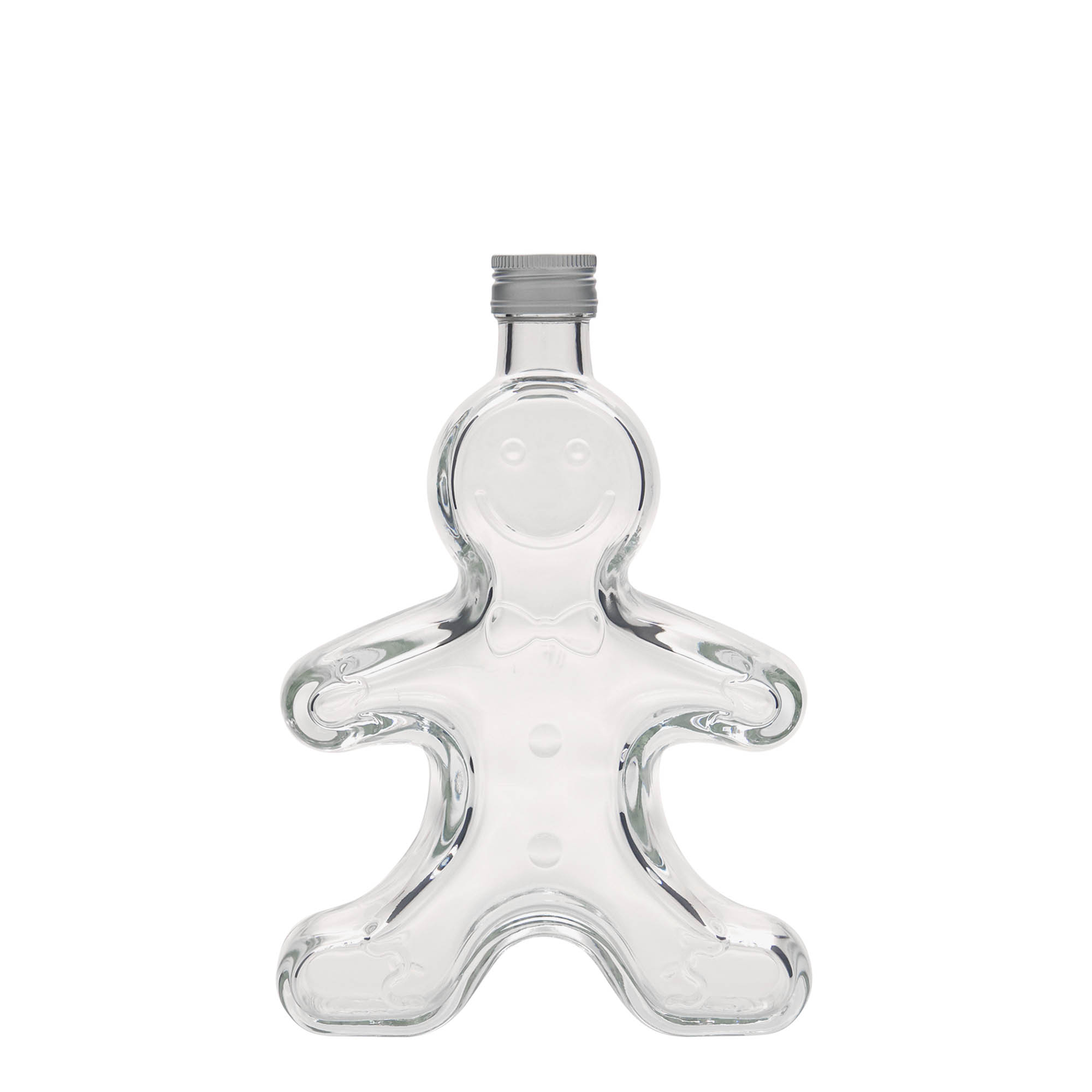 250 ml Glasflasche „Lebkuchenmann“, Mündung: PP 24