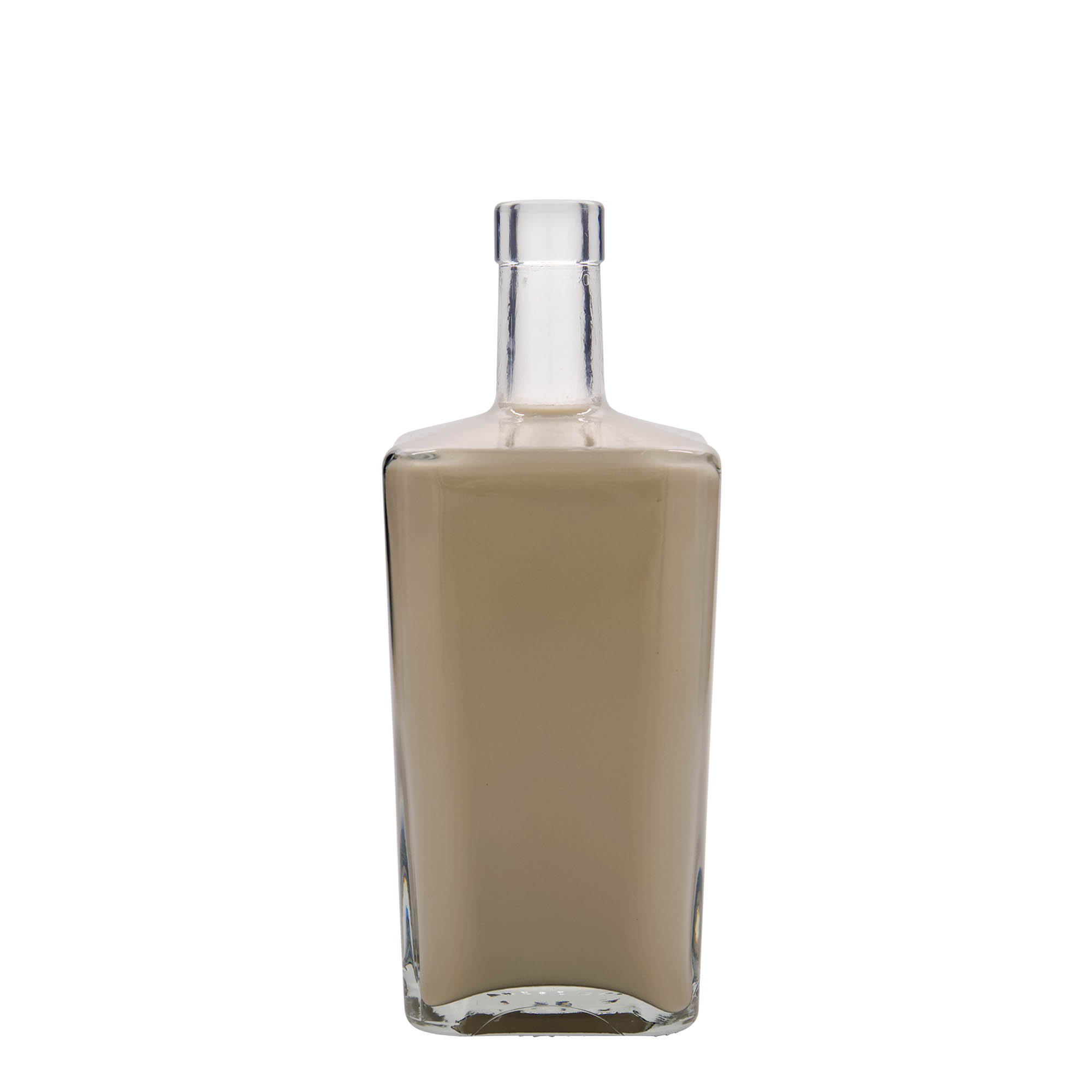 700 ml Glasflasche 'Noel', quadratisch, Mündung: Kork 700 ml Glasflasche 'Noel', quadratisch, Mündung: Kork