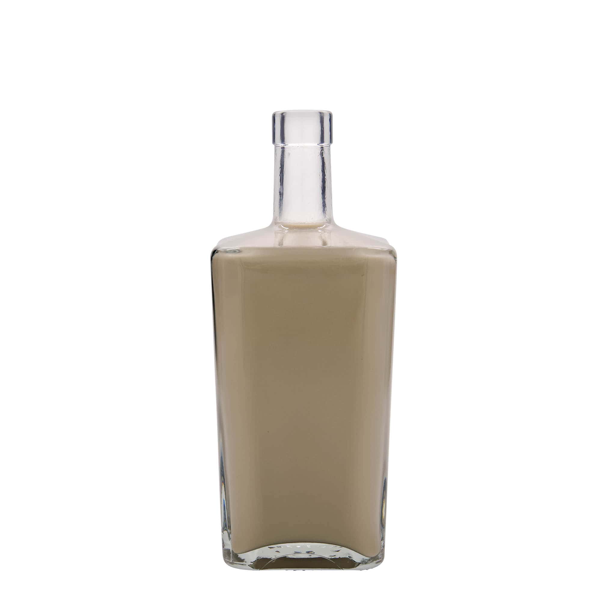 700 ml Glasflasche „Noel“, quadratisch, Mündung: Kork