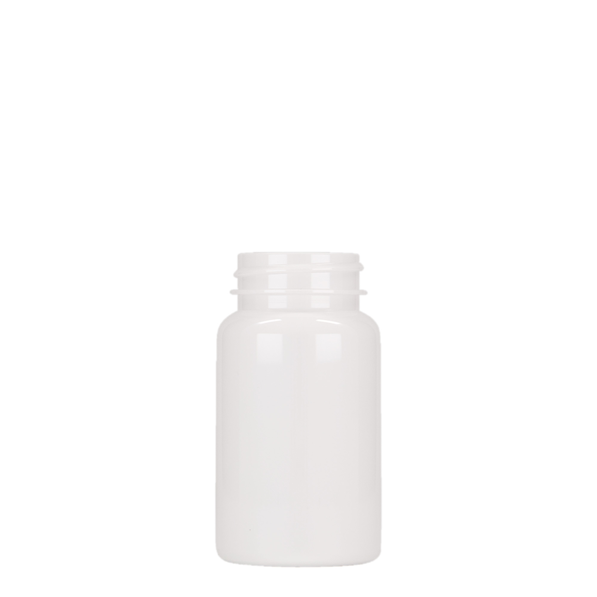 100 ml PET-Packer, Kunststoff, weiß, Mündung: 38/400 100 ml PET-Packer, Kunststoff, weiß, Mündung: 38/400