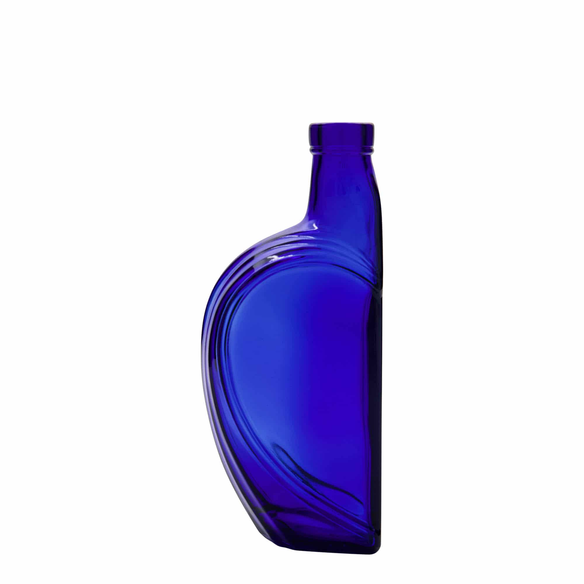 375 ml Glasflasche 'Sweethearts', rechteckig, royalblau, Mündung: Kork 375 ml Glasflasche 'Sweethearts', rechteckig, royalblau, Mündung: Kork