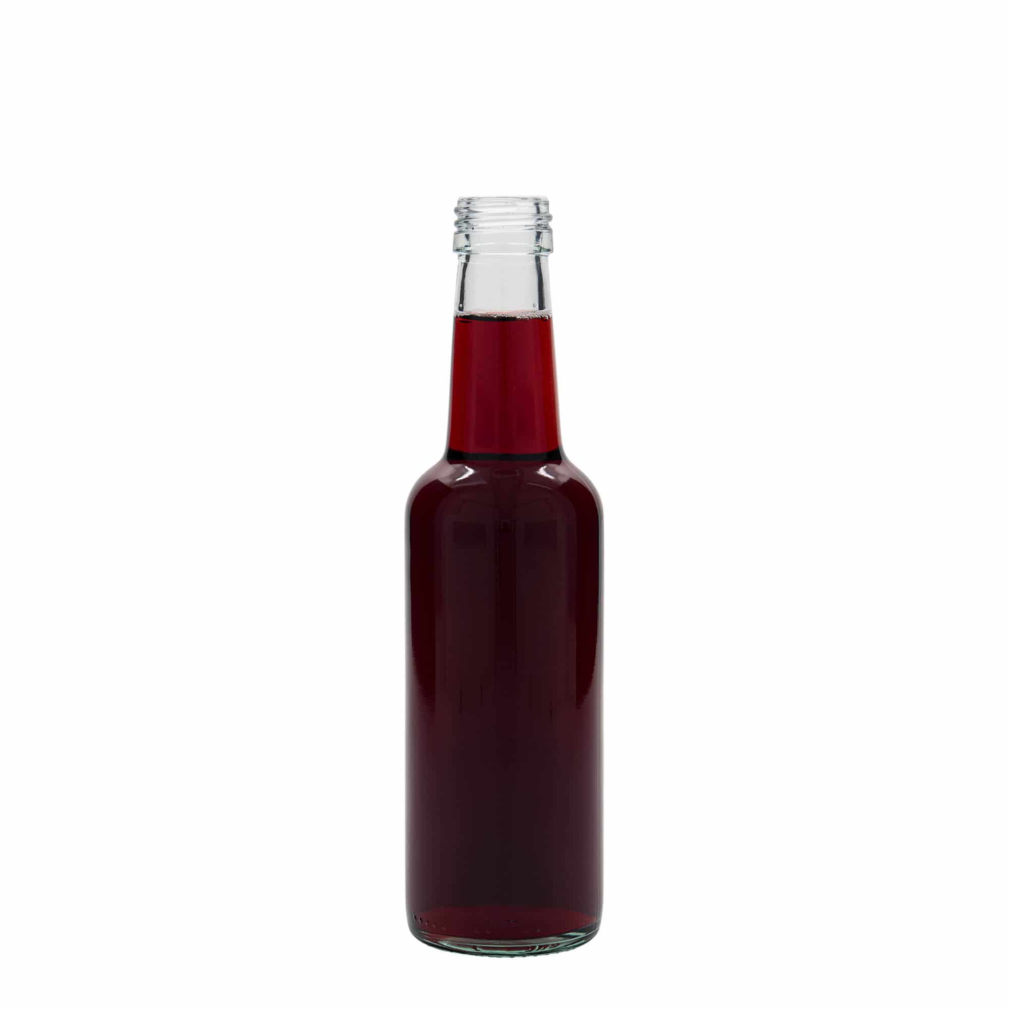 250 ml Glasflasche Geradhals, Mündung: PP 28
