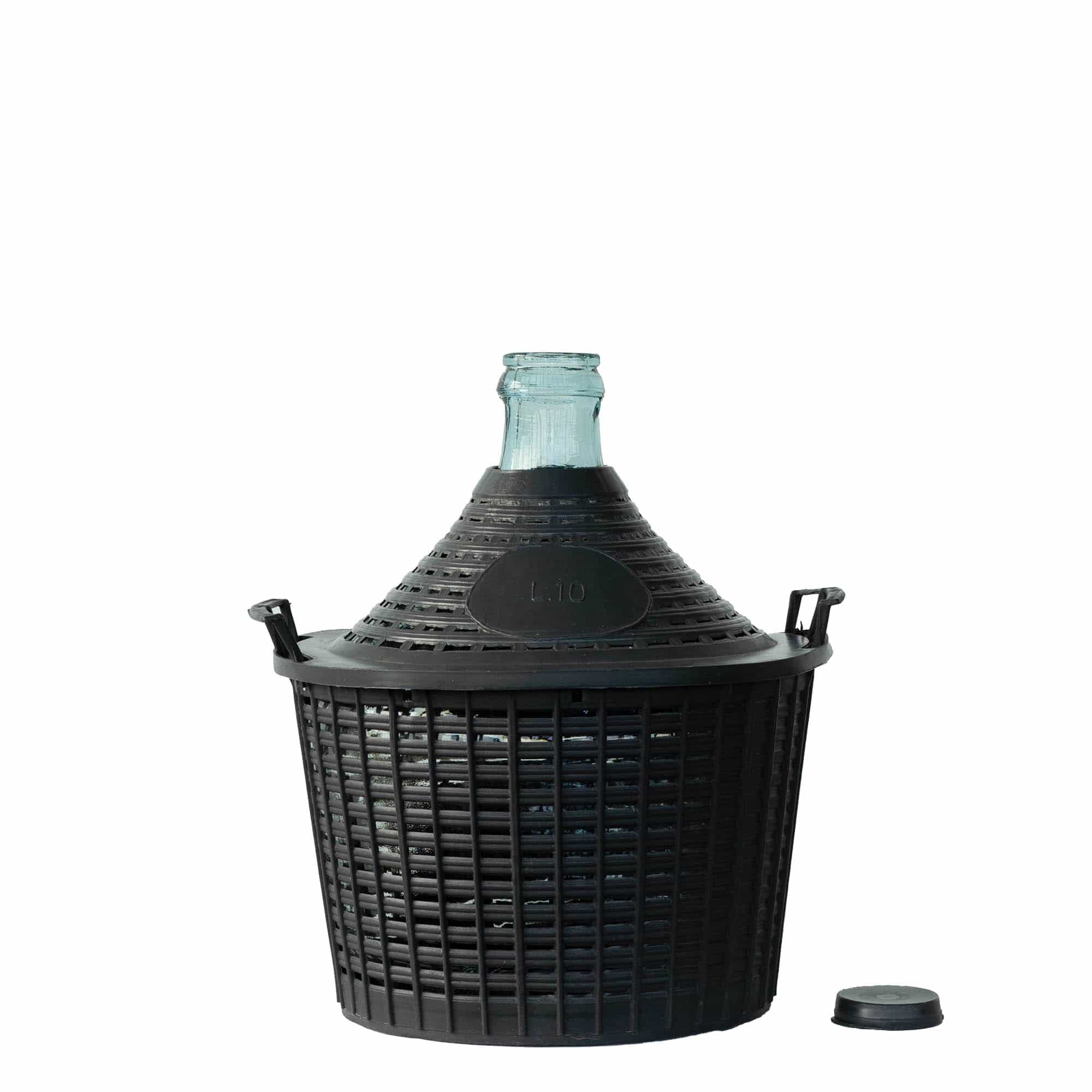 10 l Ballonflasche Enghals, Glas, Mündung: Stülpdeckel