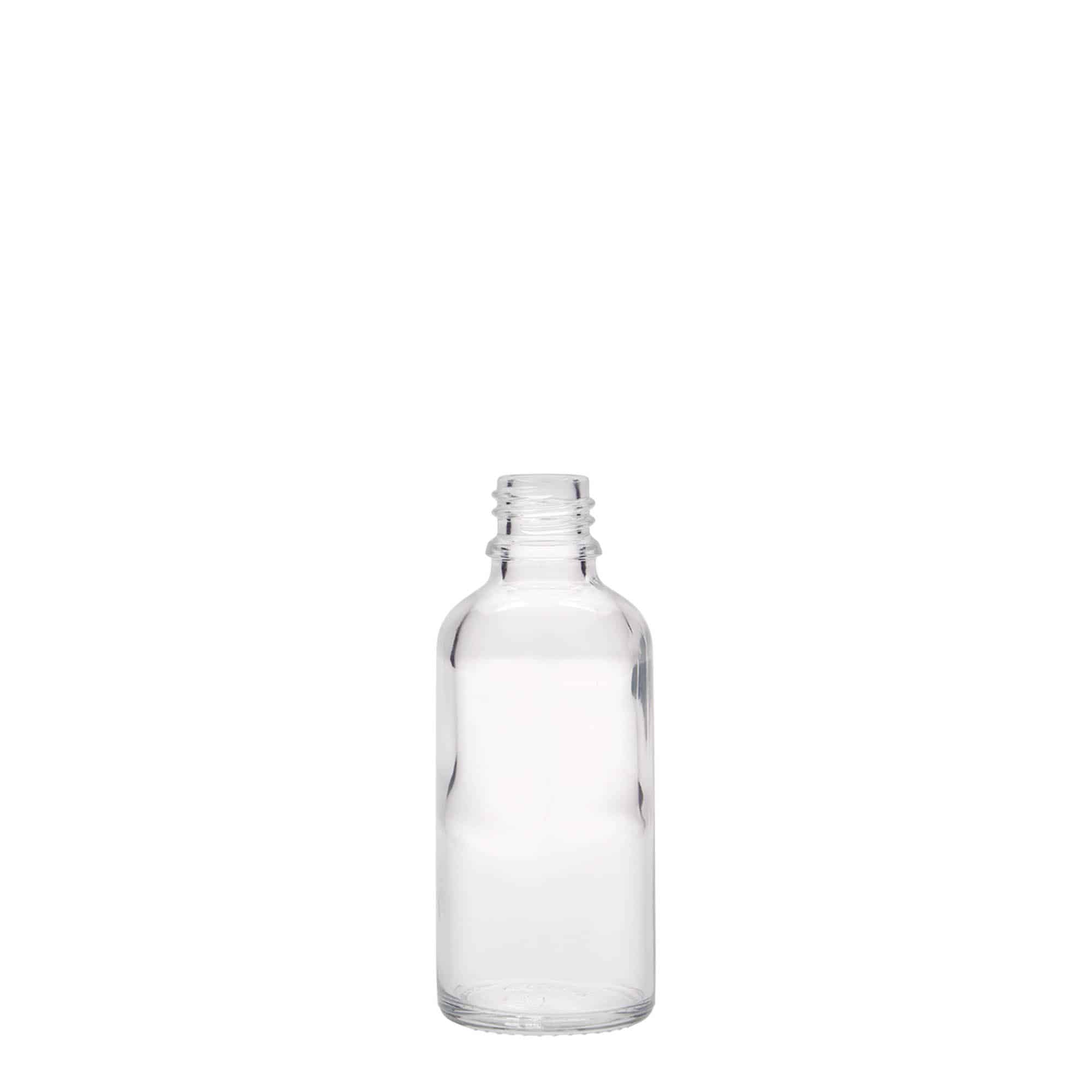 50 ml Medizinflasche, Glas, Mündung: DIN 18