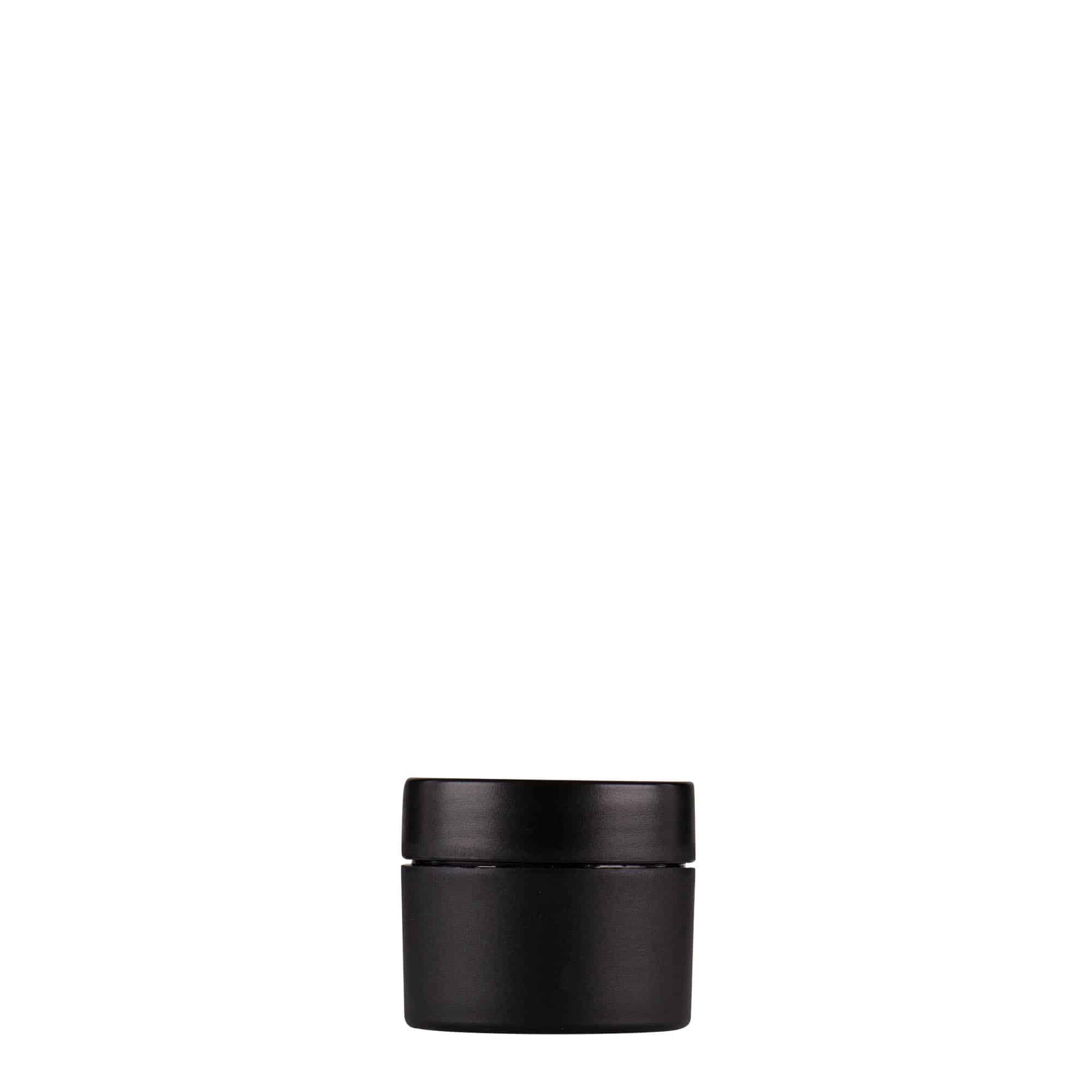 5 ml Kunststoffdose 'Antonella', PP, schwarz, Mündung: Schraubverschluss