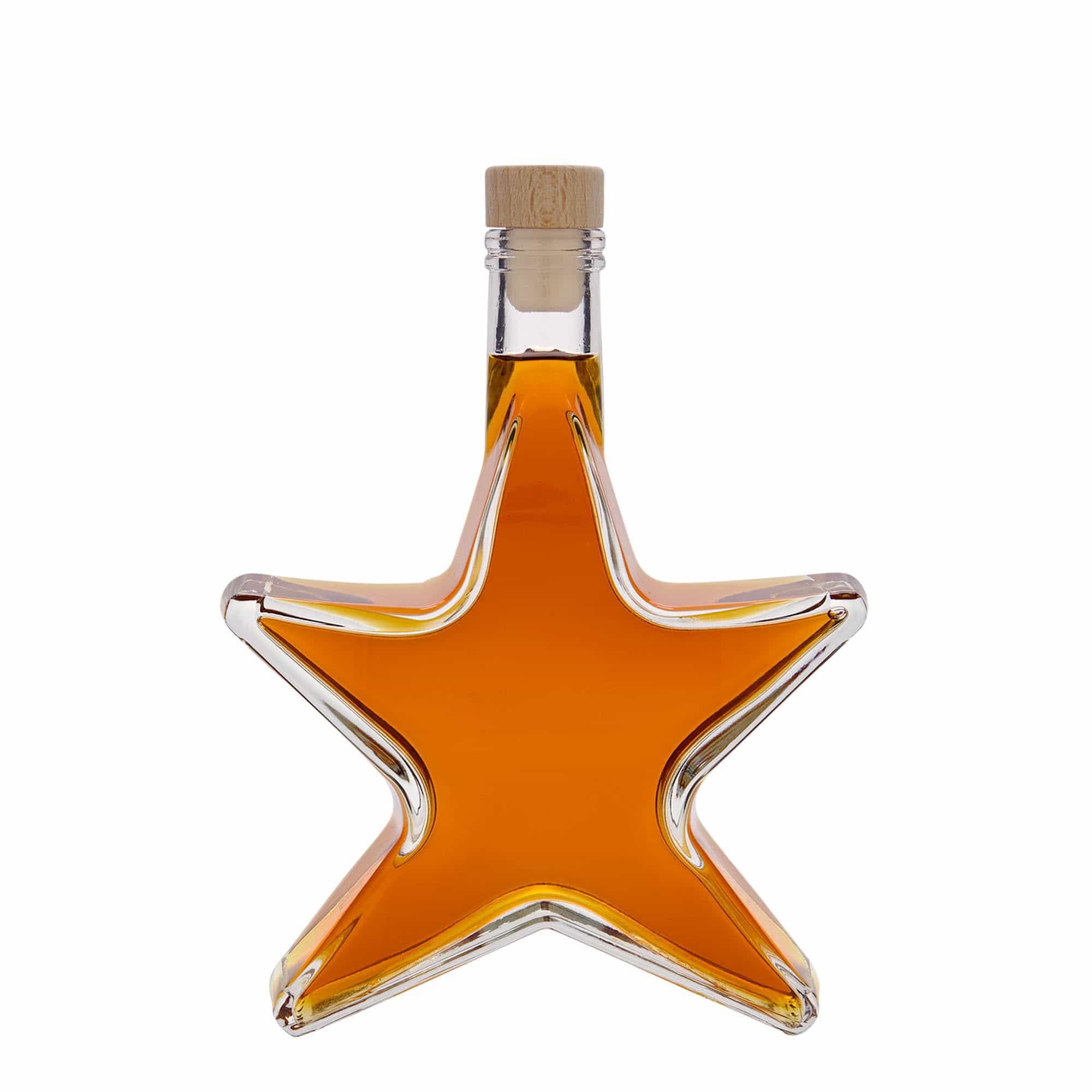 350 ml Glasflasche „Stern“, Mündung: Kork