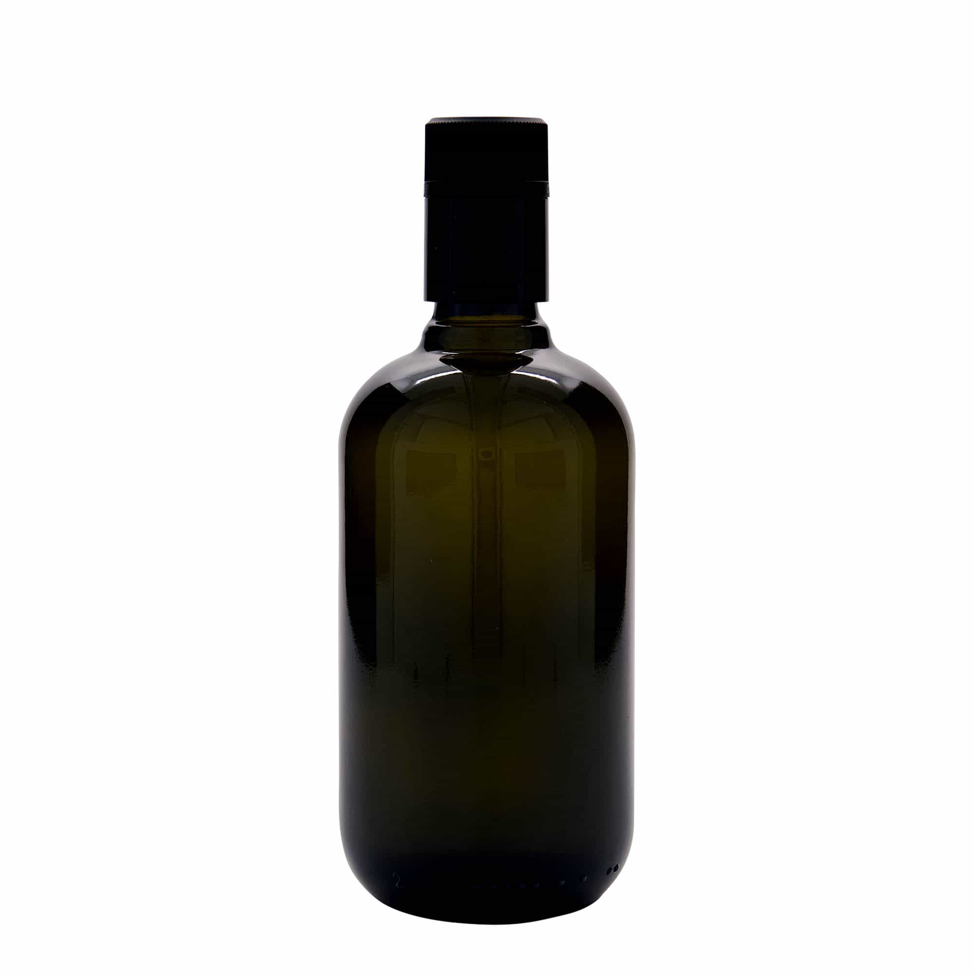500 ml Essig-/Ölflasche 'Biolio', Glas antikgrün, Mündung: DOP