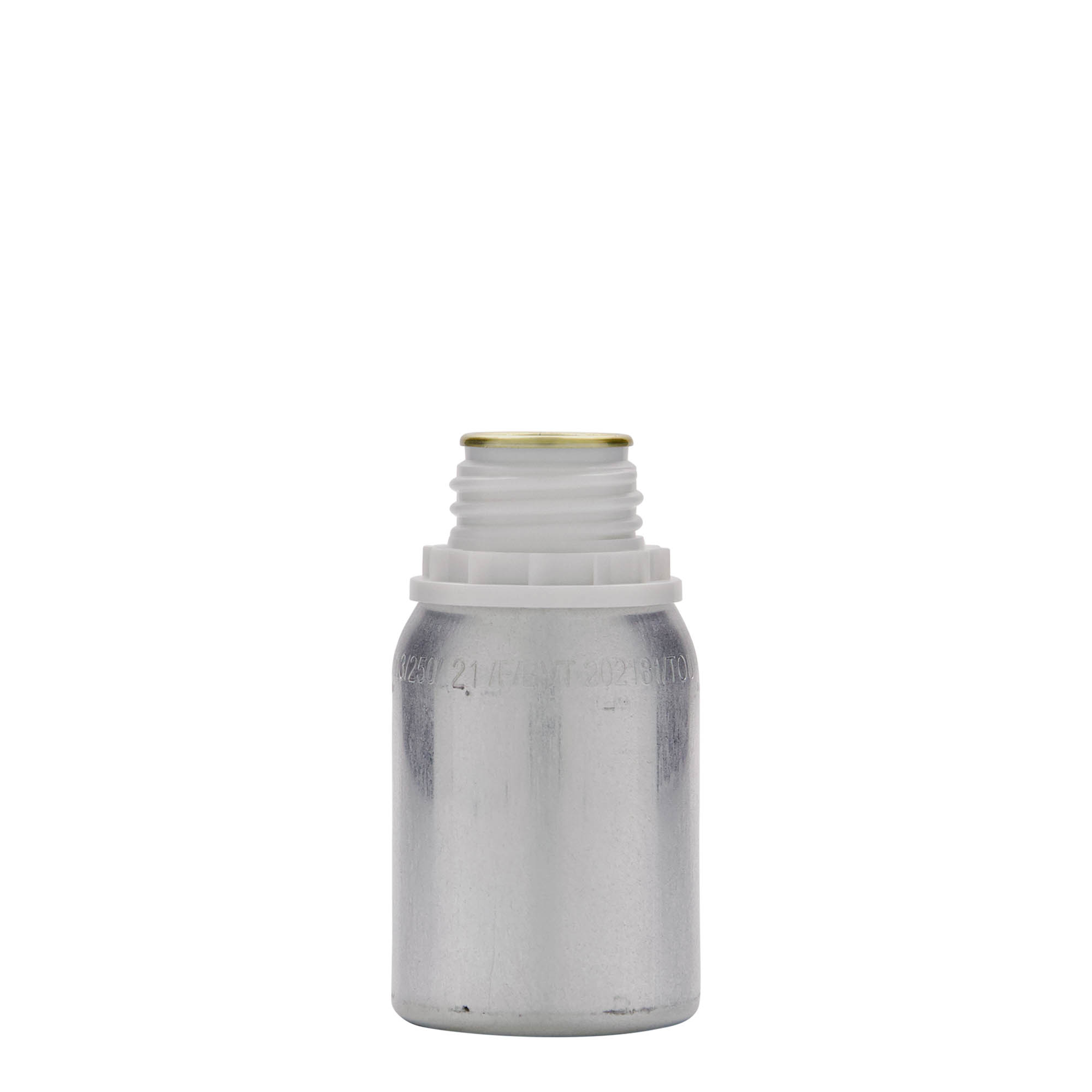 125 ml Aluminiumflasche, Metall, silber, Mündung: DIN 32 125 ml Aluminiumflasche, Metall, silber, Mündung: DIN 32