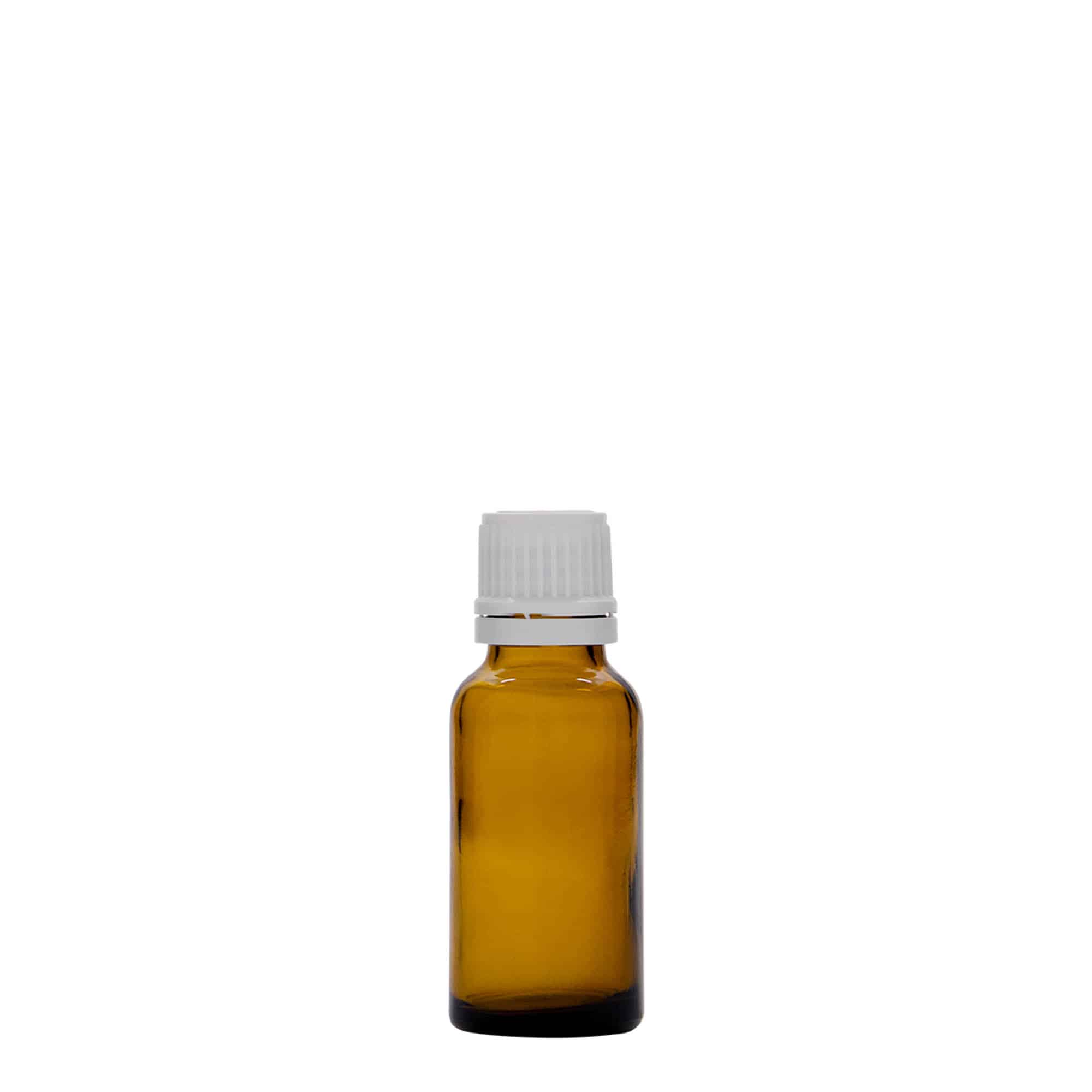 20 ml Medizinflasche, Glas, braun, Mündung: DIN 18