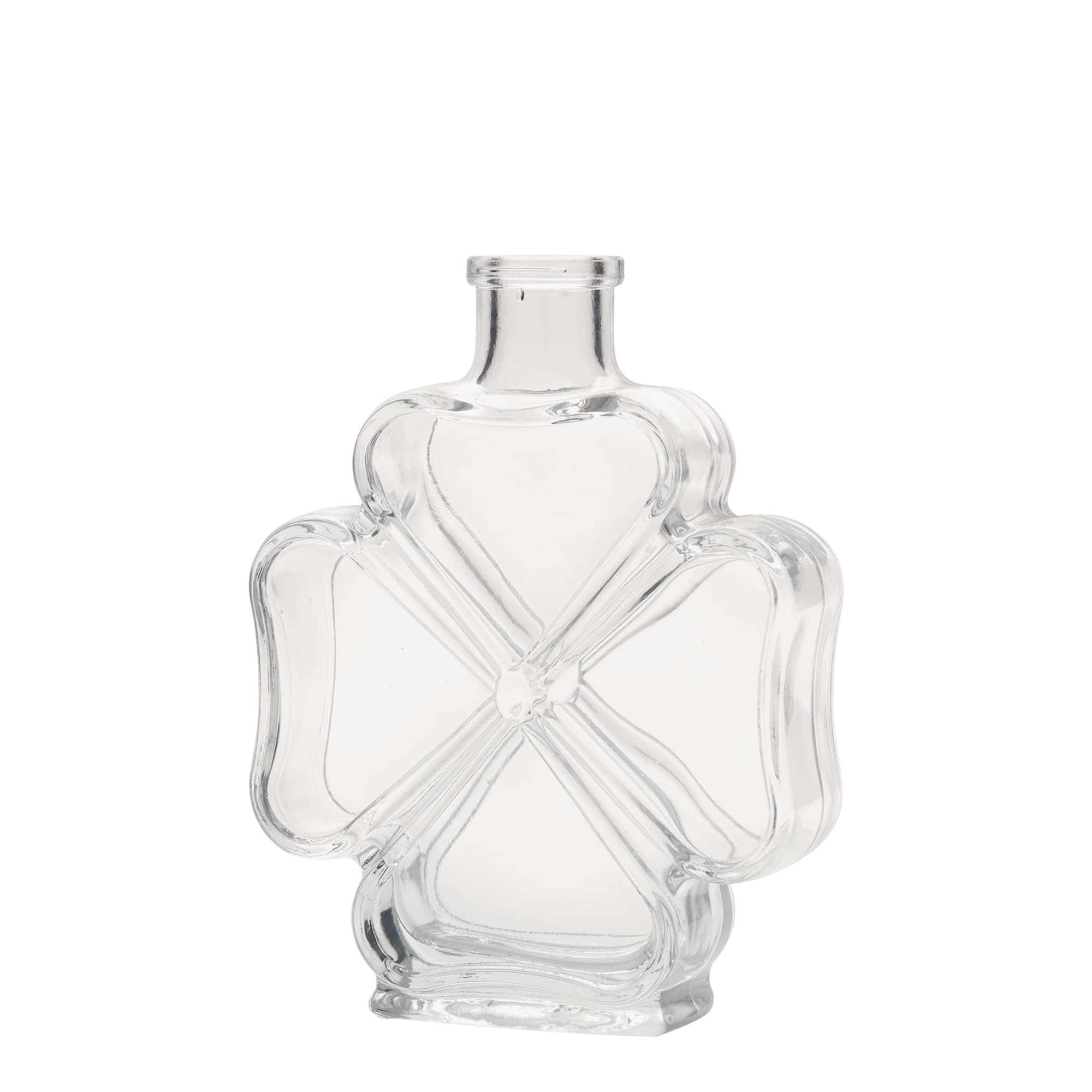 200 ml Glasflasche 'Kleeblatt', Mündung: Kork 200 ml Glasflasche 'Kleeblatt', Mündung: Kork