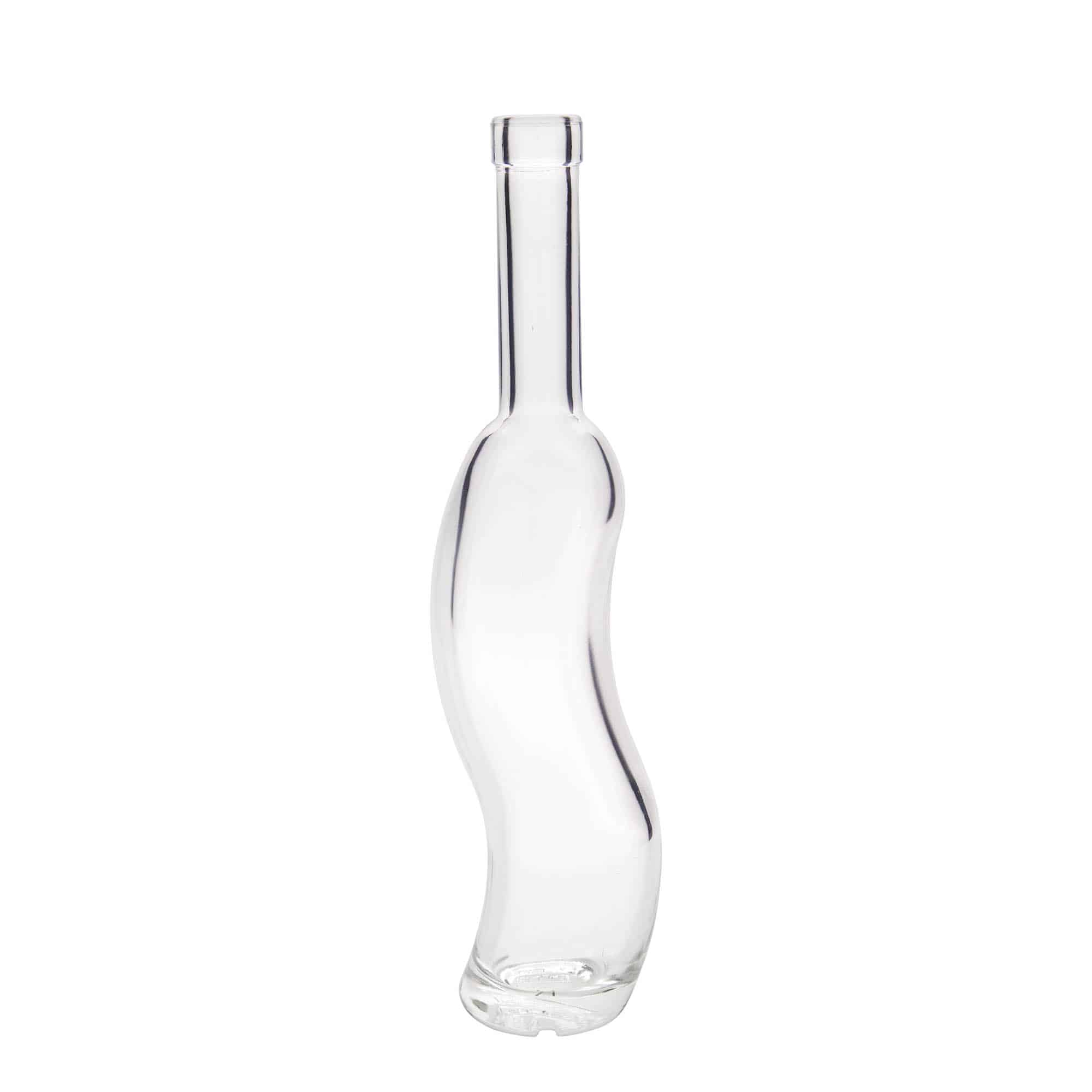 350 ml Glasflasche 'La-Ola', halbrund, Mündung: Kork 350 ml Glasflasche 'La-Ola', halbrund, Mündung: Kork