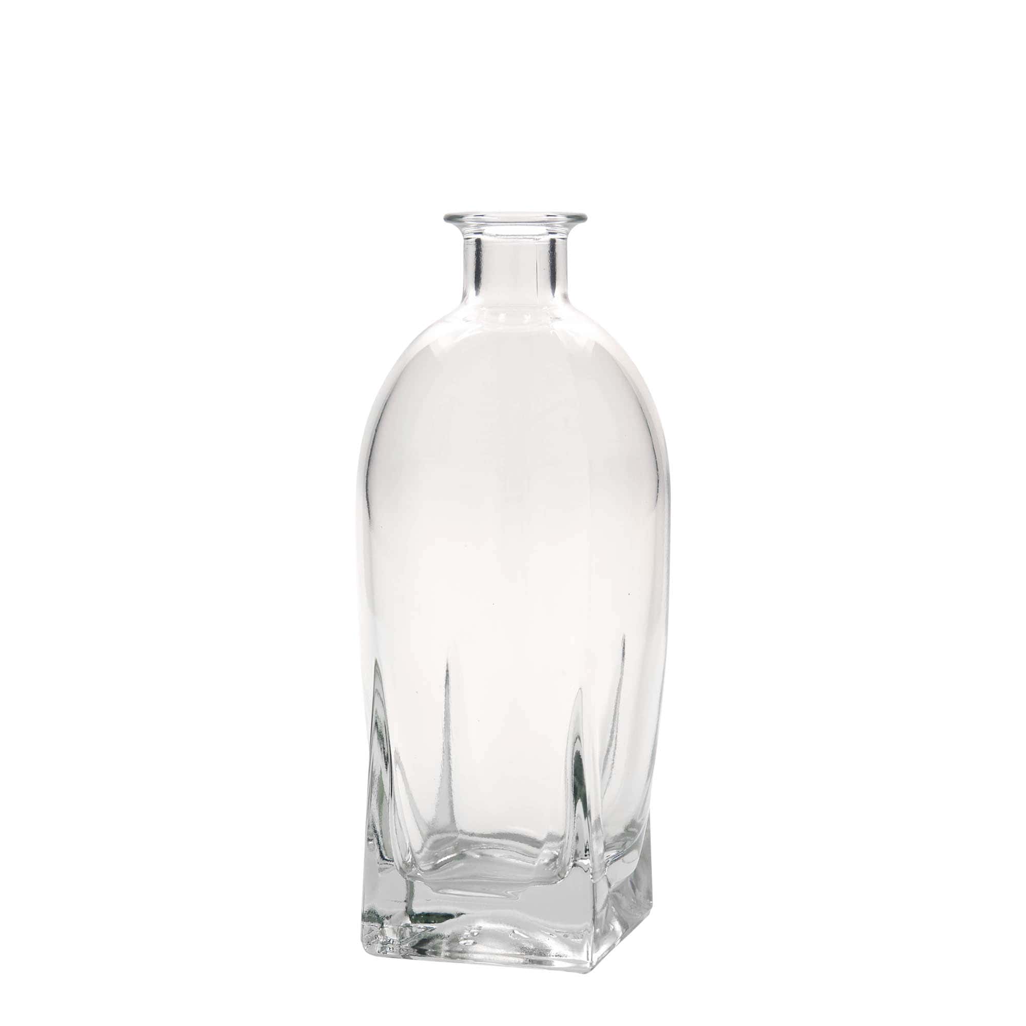 500 ml Glasflasche 'Zino', quadratisch, Mündung: Kork 500 ml Glasflasche 'Zino', quadratisch, Mündung: Kork