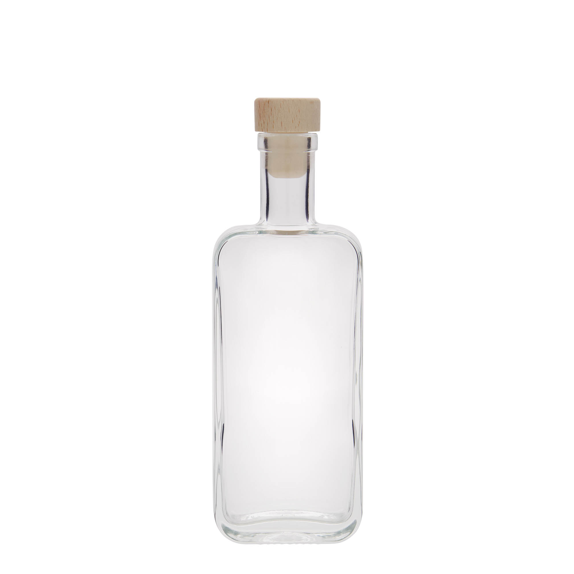 200 ml Glasflasche 'Nice', rechteckig, Mündung: Kork 200 ml Glasflasche 'Nice', rechteckig, Mündung: Kork