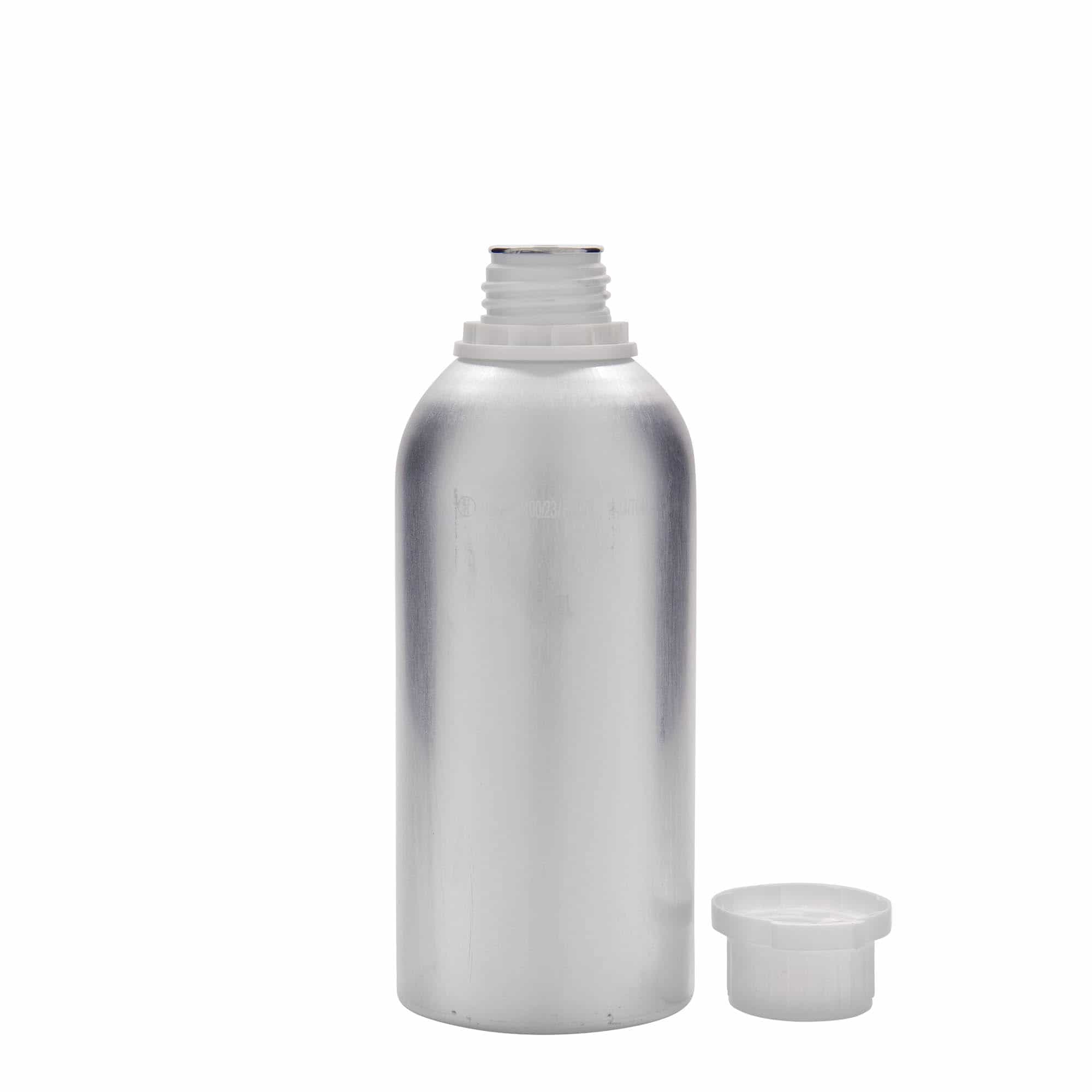 625 ml Aluminiumflasche, Metall, silber, Mündung: DIN 32