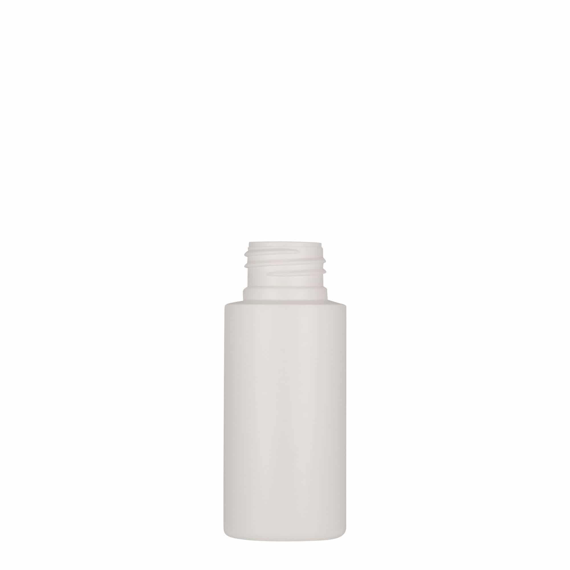 50 ml Kunststoffflasche 'Pipe', HDPE, weiß, Mündung: 24/410