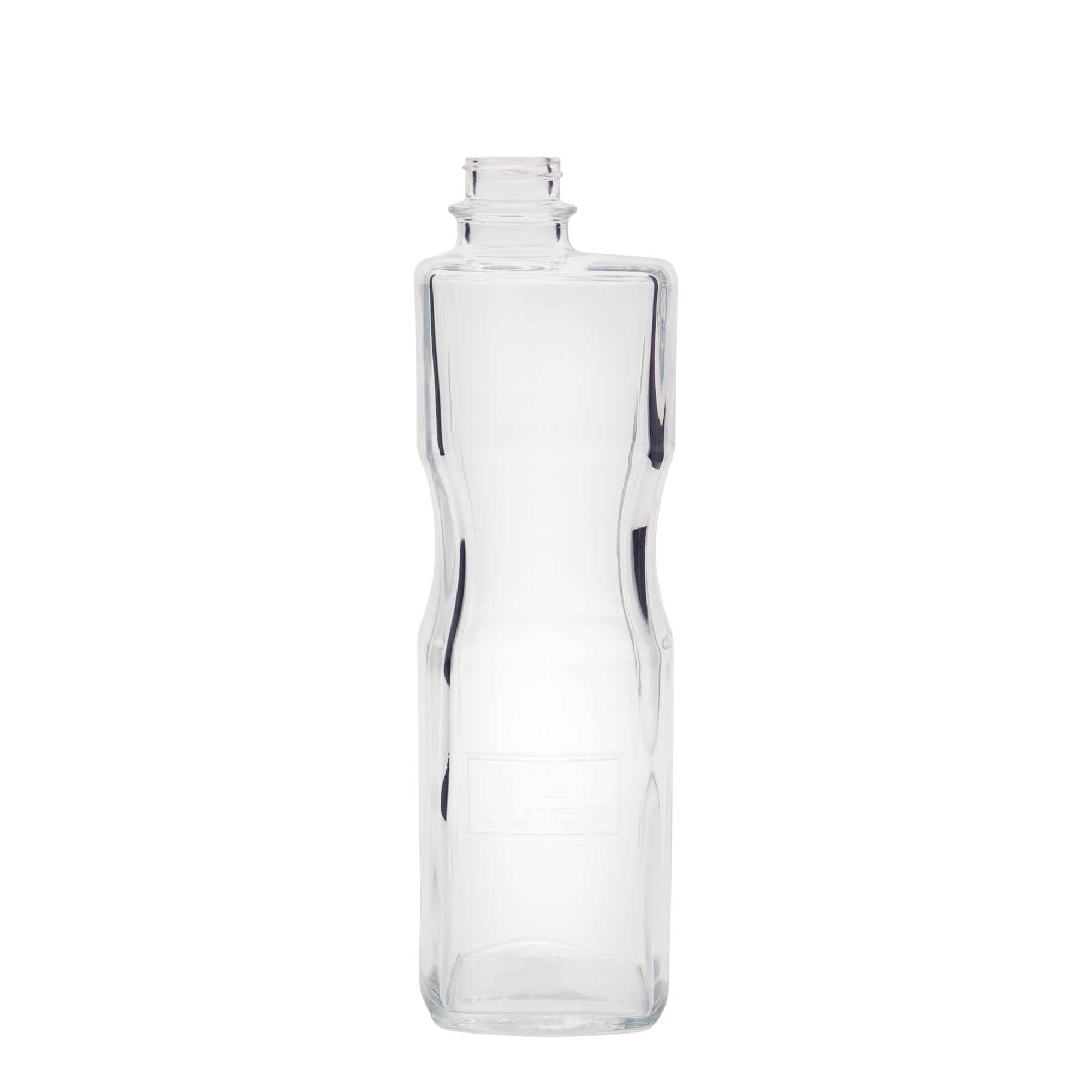 1.000 ml Glasflasche 'Optima Juice', rechteckig, Mündung: Schraubverschluss