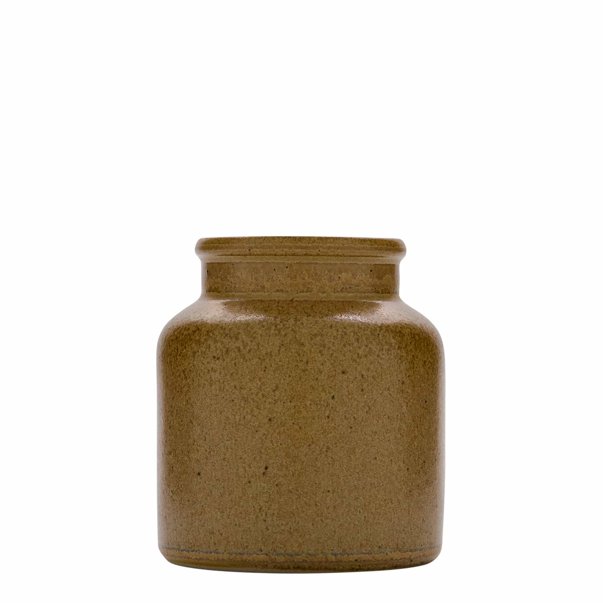 270 ml Steinzeugtopf, Keramik, braun-kristall, Mündung: Stülpdeckel