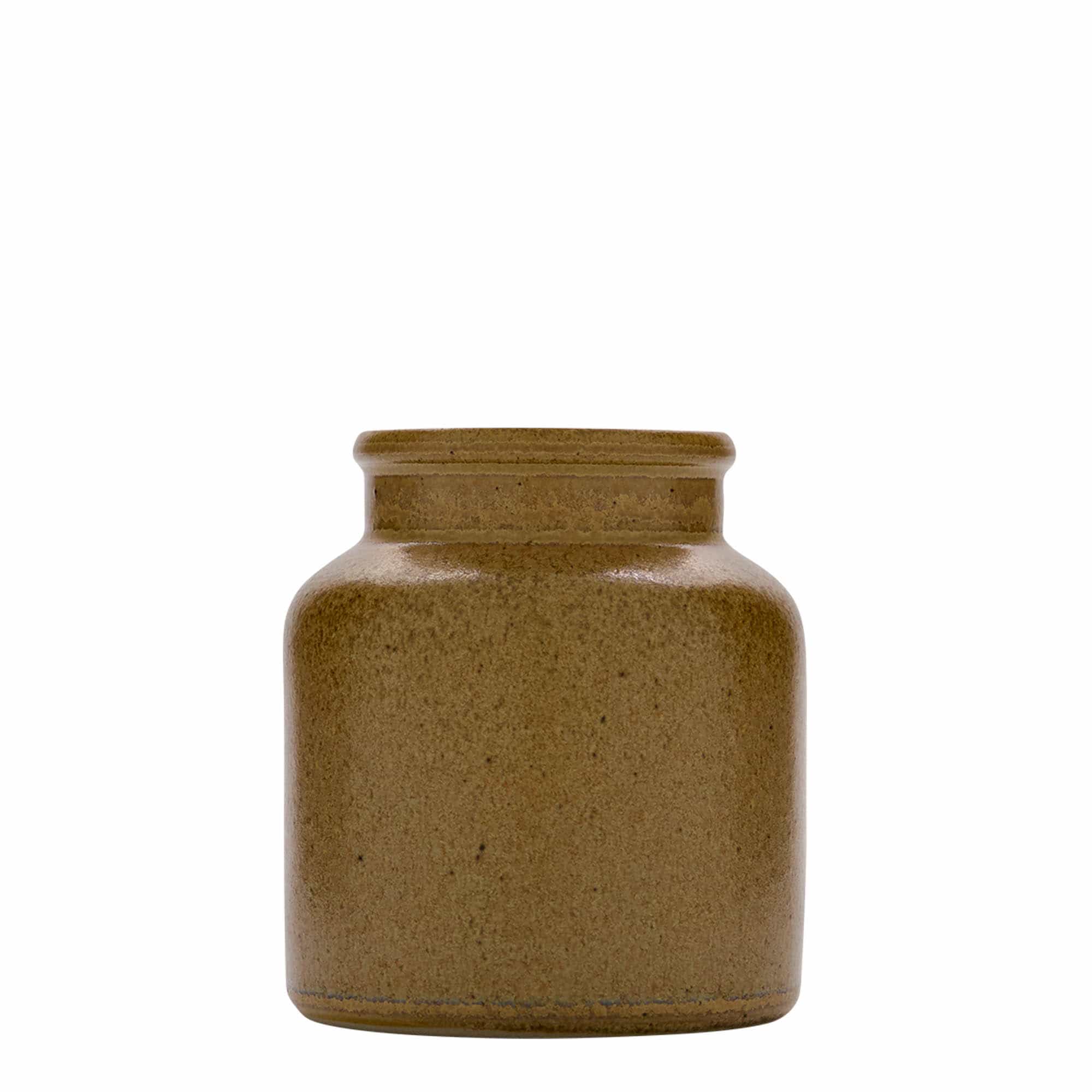270 ml Steinzeugtopf, Keramik, braun-kristall, Mündung: Stülpdeckel 270 ml Steinzeugtopf, Keramik, braun-kristall, Mündung: Stülpdeckel