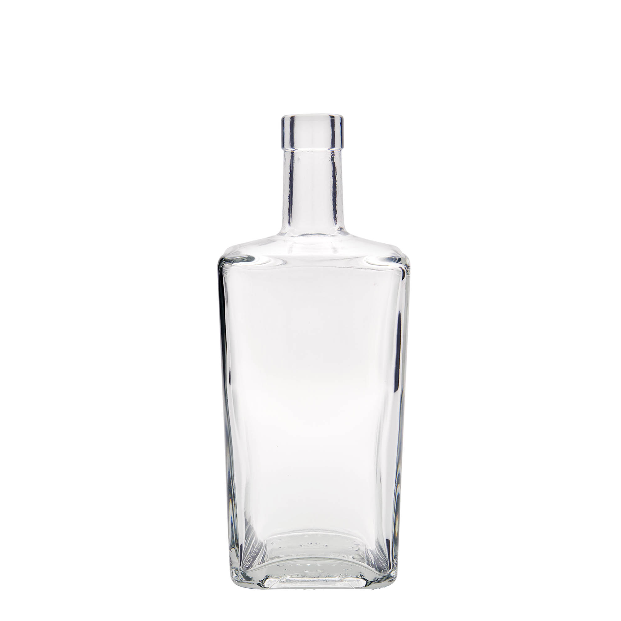 700 ml Glasflasche 'Noel', quadratisch, Mündung: Kork