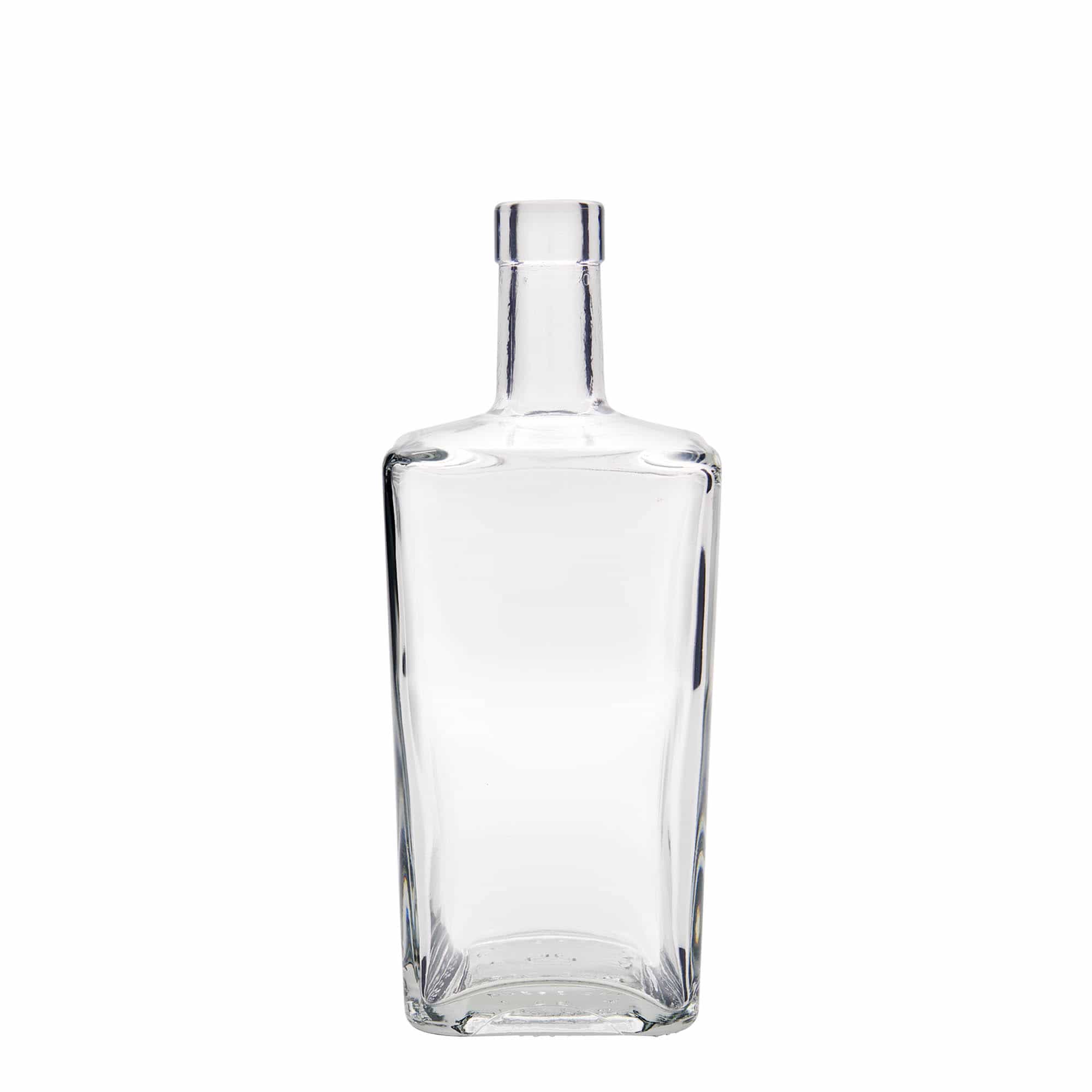 700 ml Glasflasche „Noel“, quadratisch, Mündung: Kork