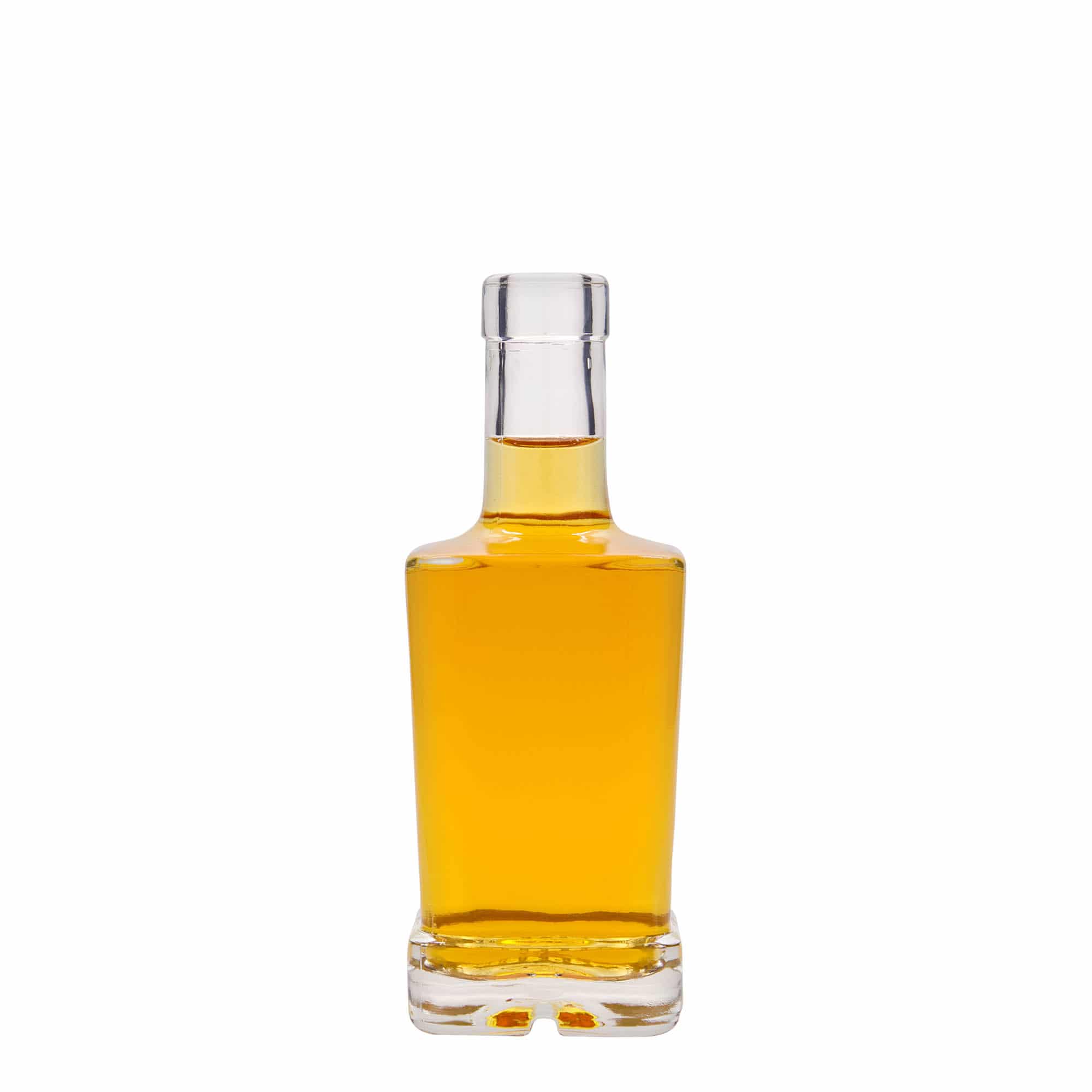 250 ml Glasflasche 'Rene', quadratisch, Mündung: Kork 250 ml Glasflasche 'Rene', quadratisch, Mündung: Kork