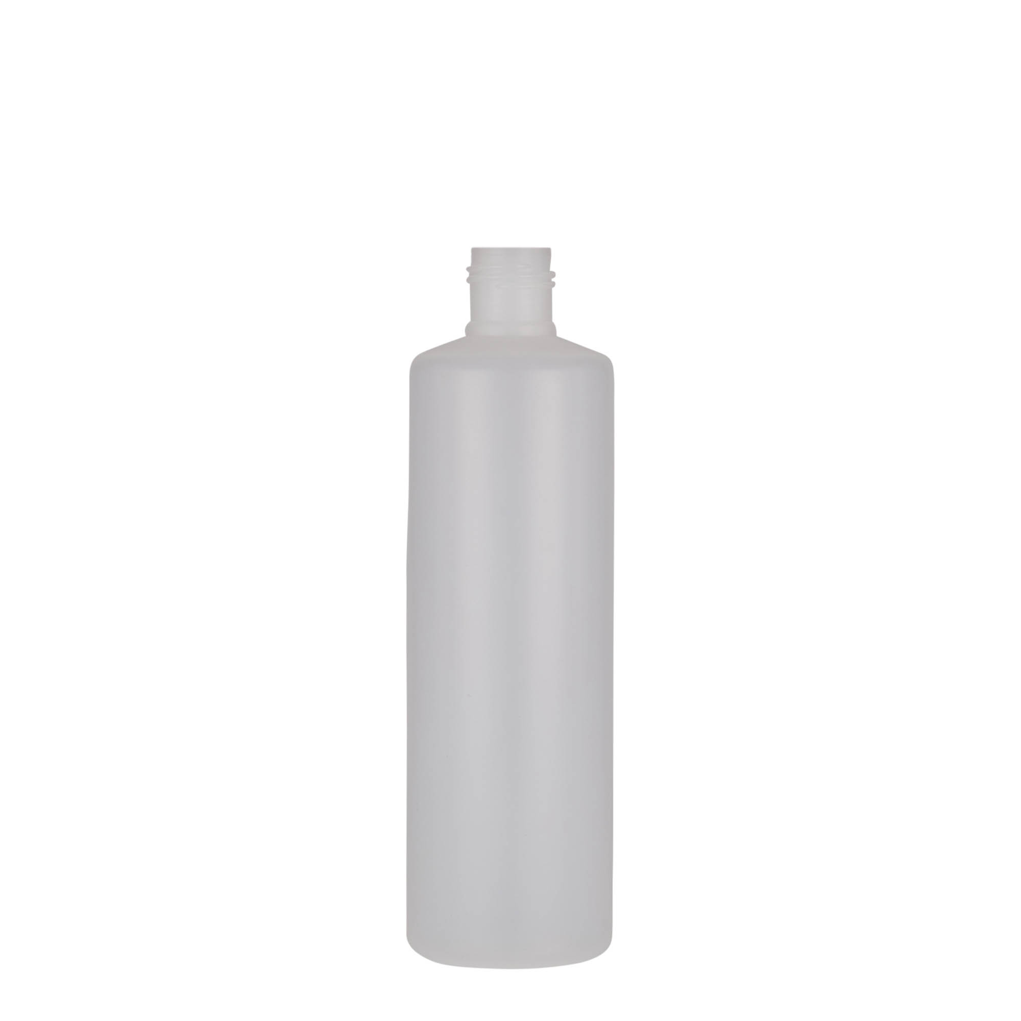 250 ml Rundflasche, PE-Kunststoff, natur, Mündung: Schraubverschluss