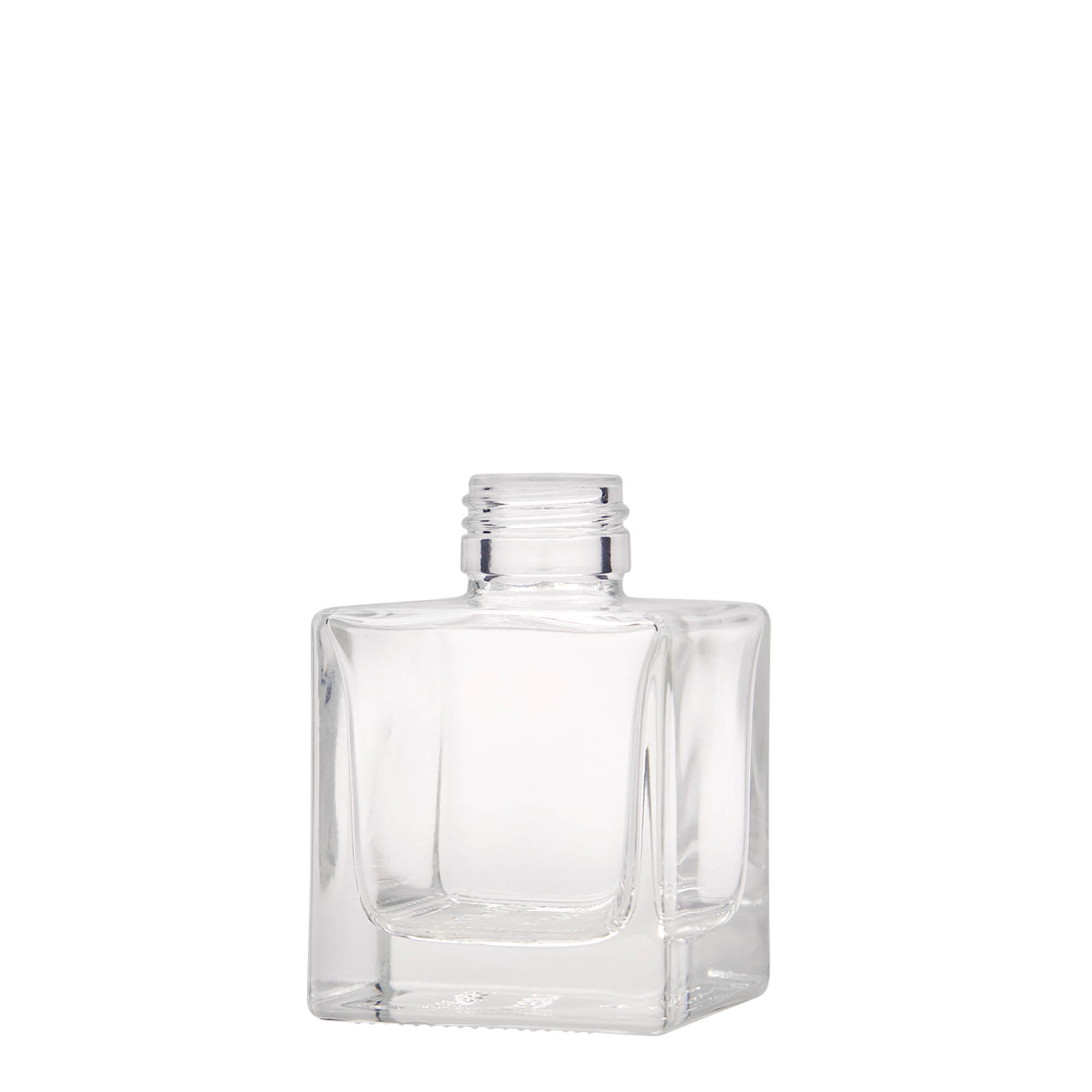 100 ml Glasflasche „Cube“, quadratisch, Mündung: PP 28