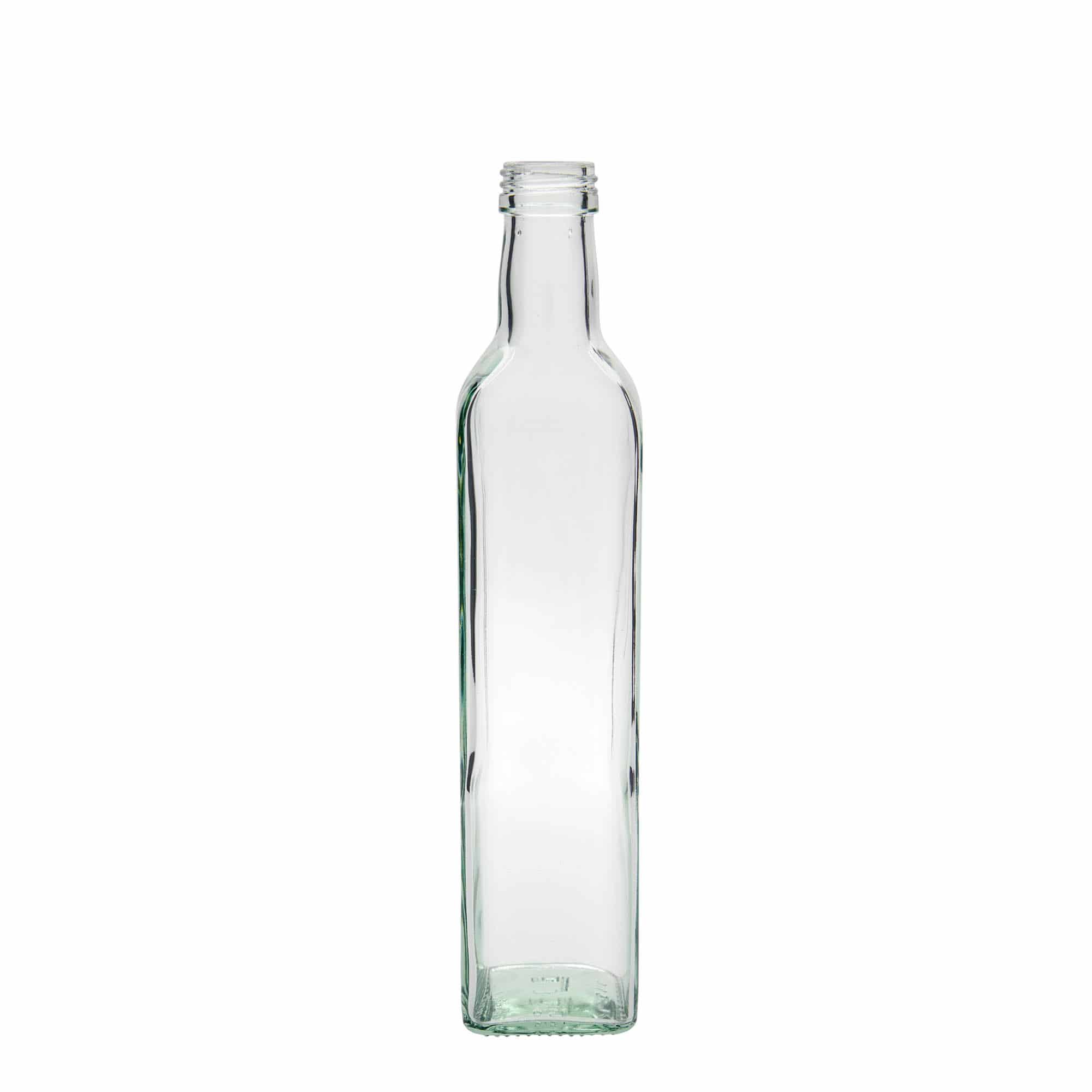 500 ml Glasflasche 'Marasca', quadratisch, Mündung: PP 31,5