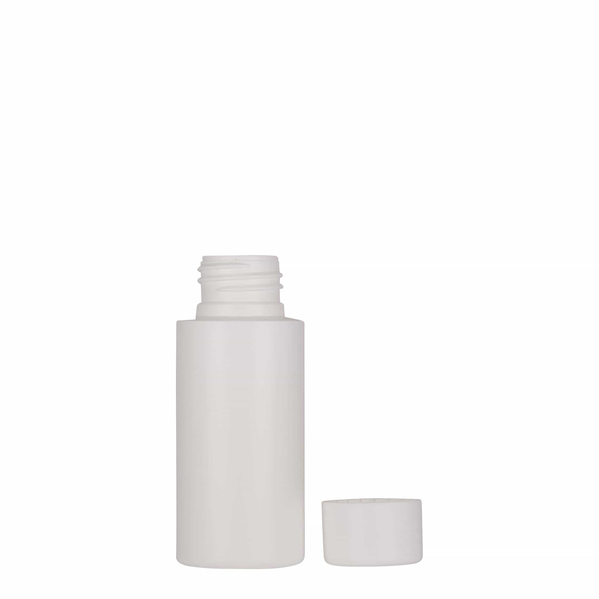 50 ml Kunststoffflasche 'Pipe', Green HDPE, weiß, Mündung: 24/410