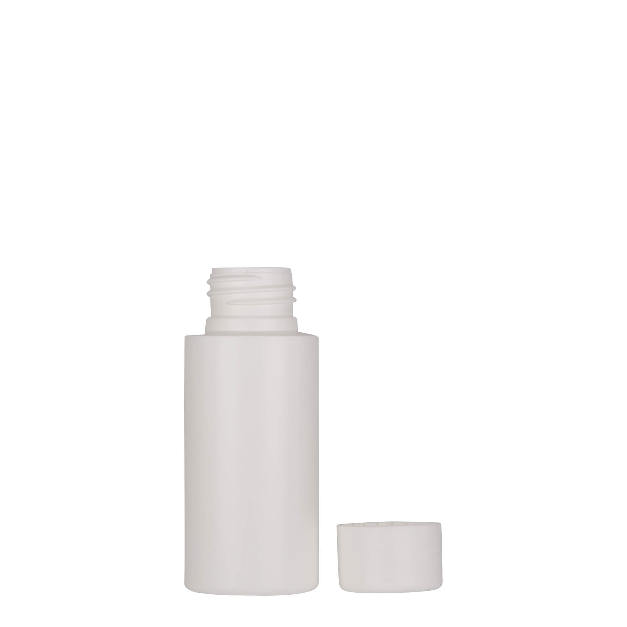 50 ml Kunststoffflasche 'Pipe', Green HDPE, weiß, Mündung: 24/410