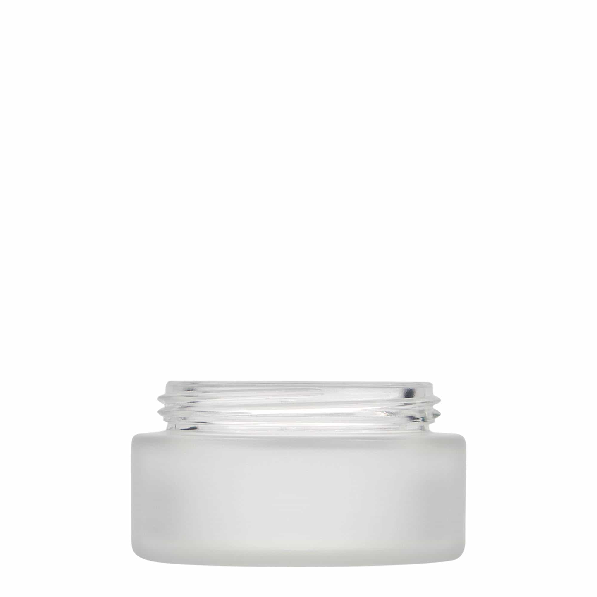 100 ml Tiegel „Platin Edition“, Glas, geeist, Mündung: Schraubverschluss
