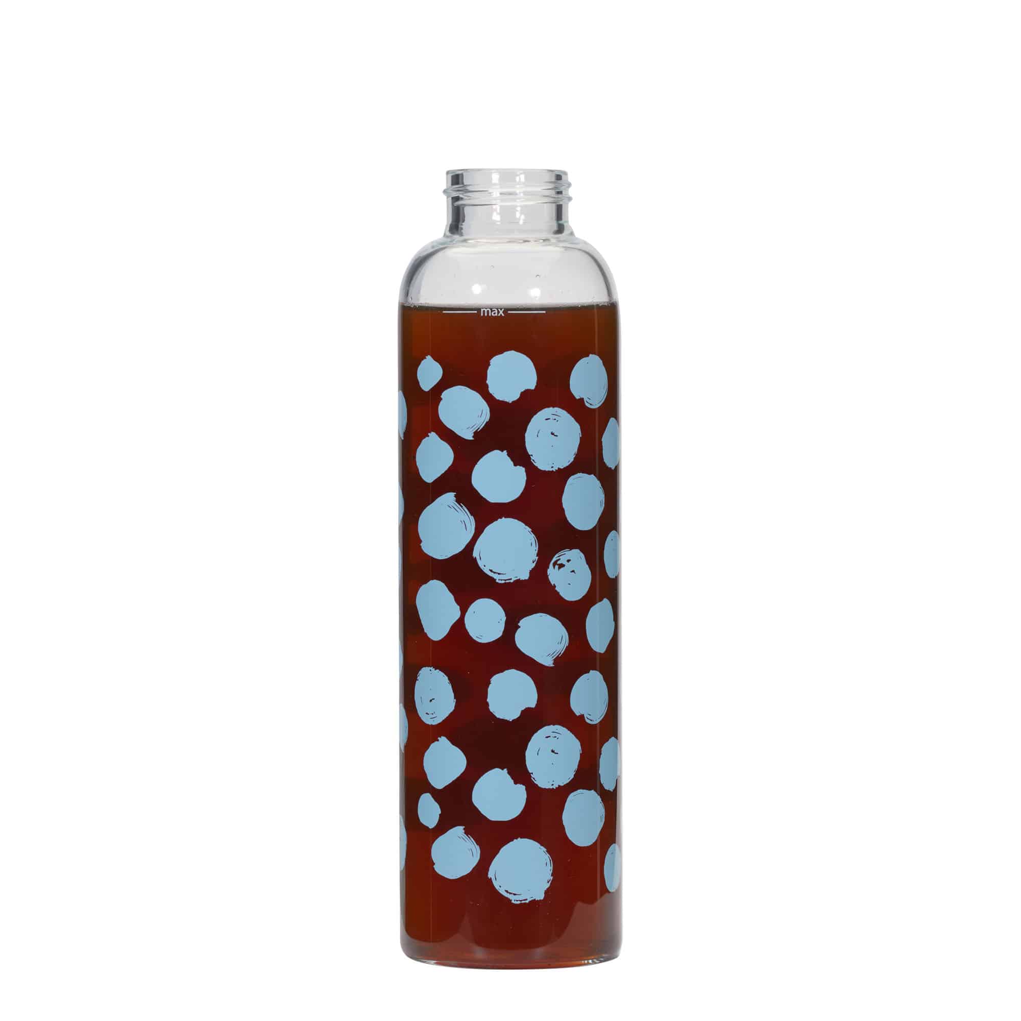 500 ml Trinkflasche 'Perseus - Blaue Punkte', Mündung: Schraubverschluss