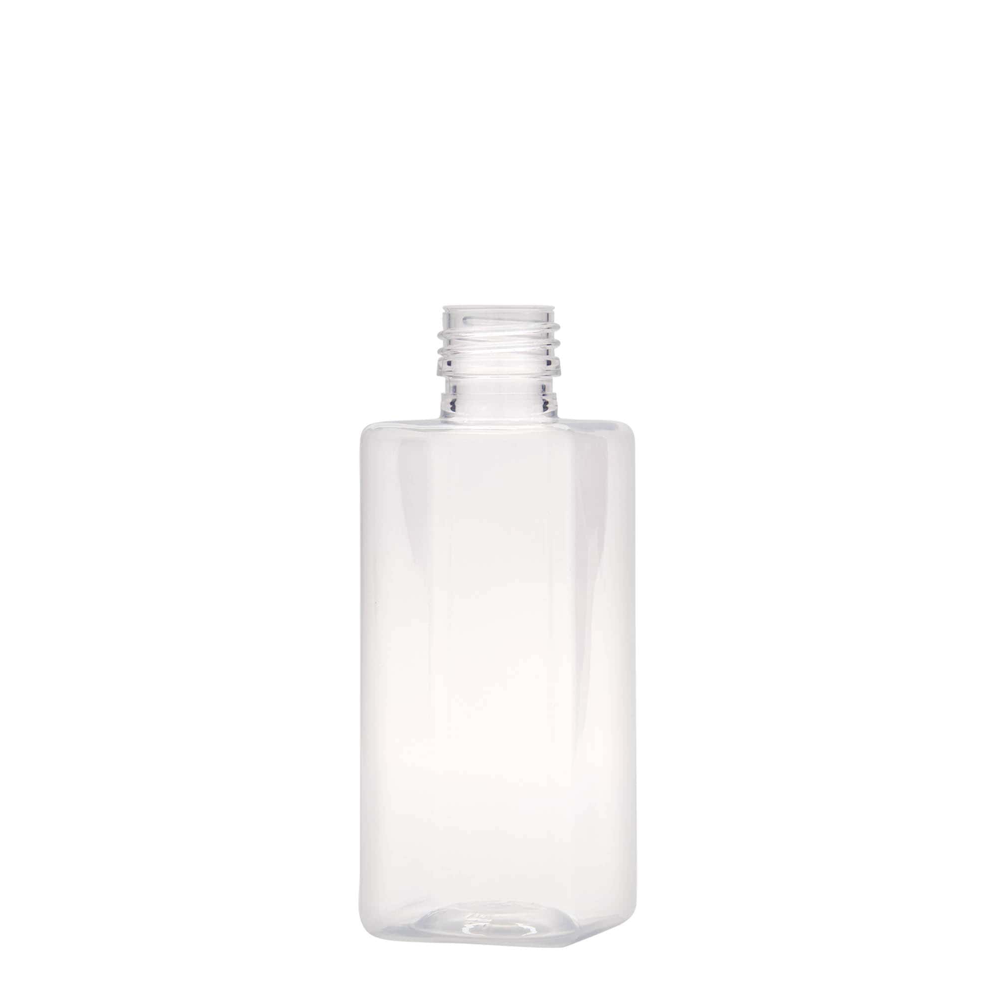 250 ml PET-Flasche „Karl“, quadratisch, Kunststoff, Mündung: PP 28
