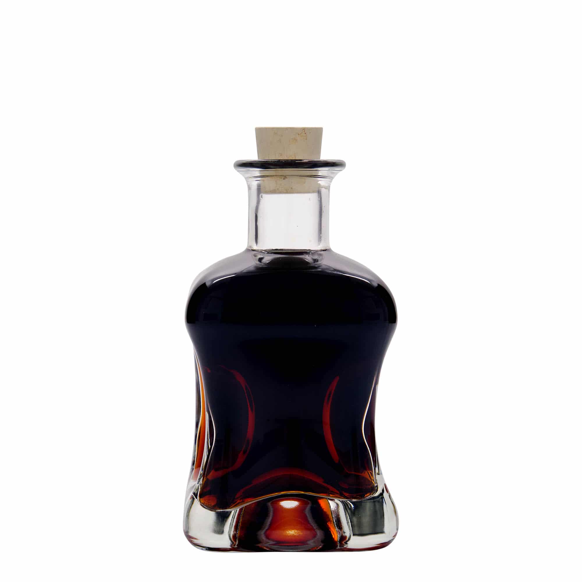 350 ml Glasflasche 'Dublin', quadratisch, Mündung: Kork