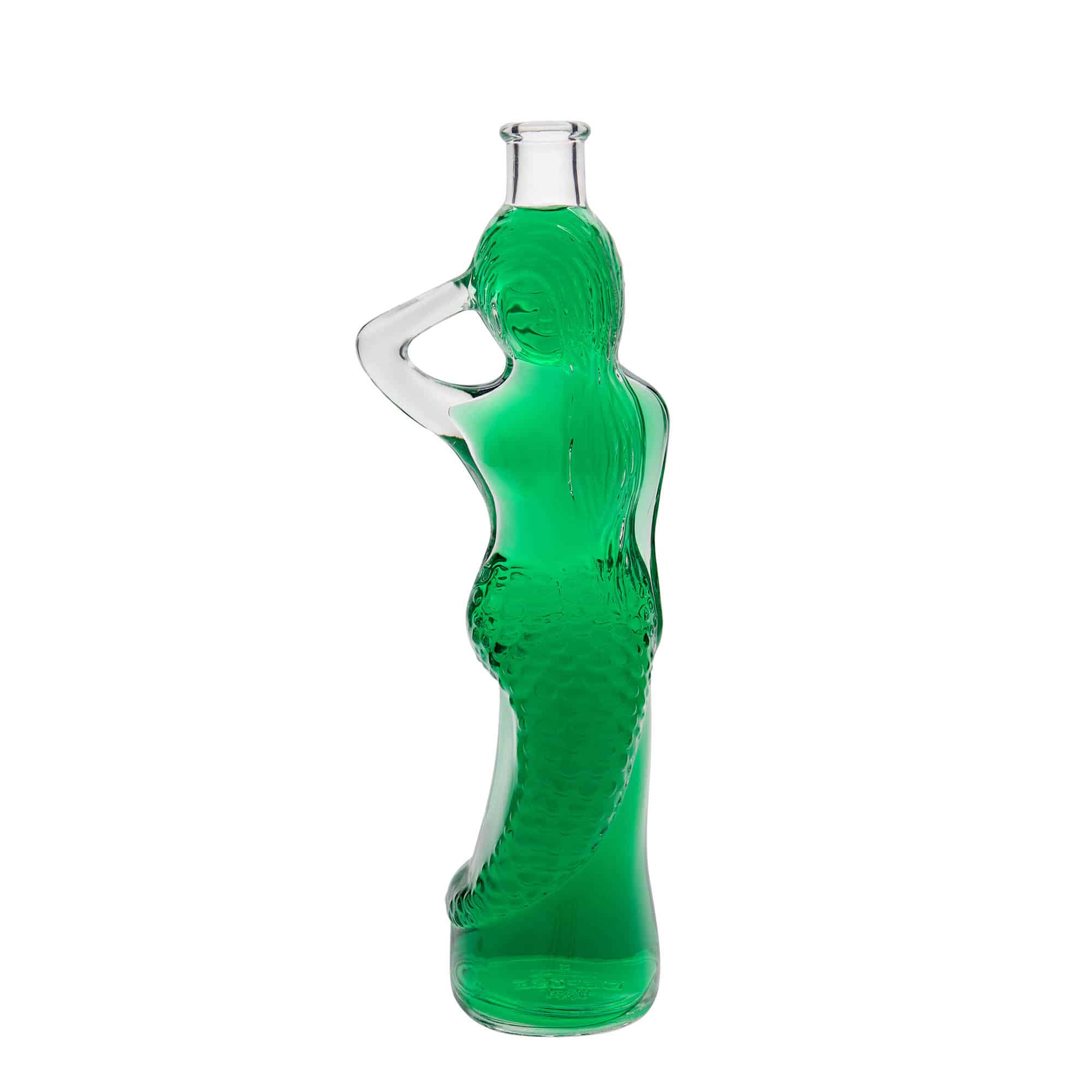 500 ml Glasflasche 'Meerjungfrau', Mündung: Kork 500 ml Glasflasche 'Meerjungfrau', Mündung: Kork