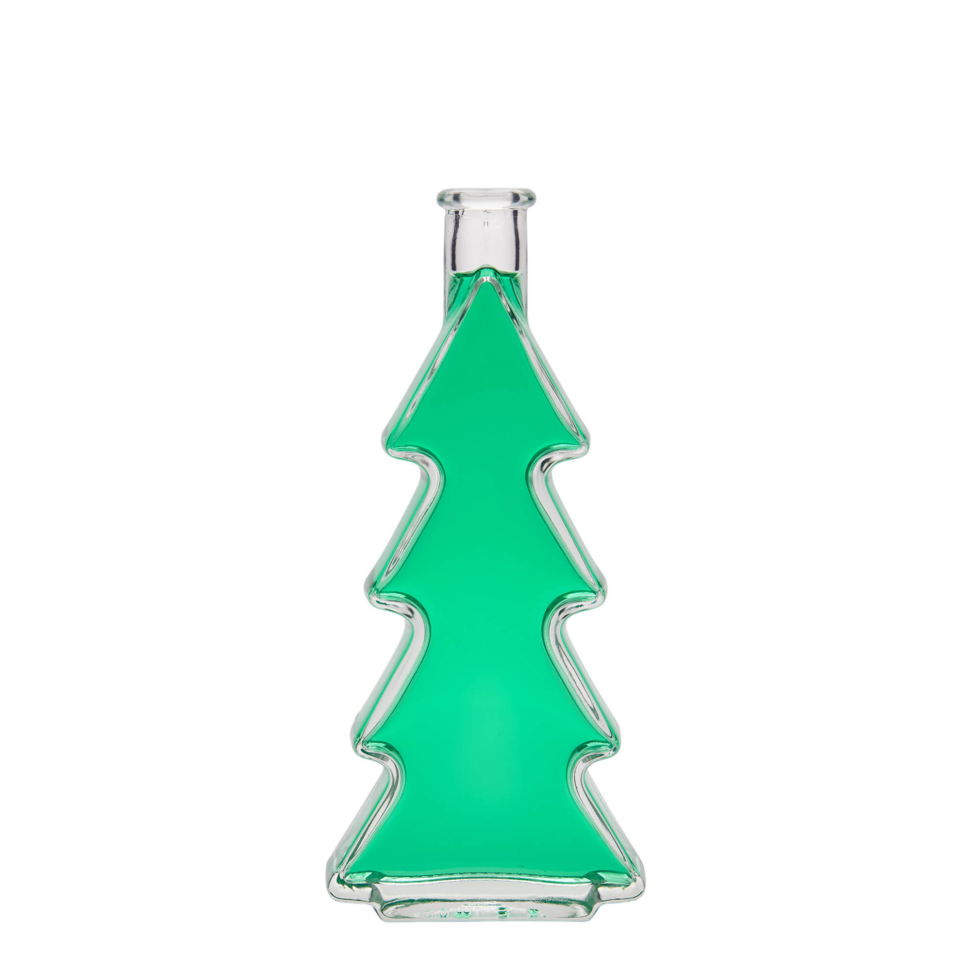 200 ml Glasflasche 'Tannenbaum', Mündung: Kork 200 ml Glasflasche 'Tannenbaum', Mündung: Kork