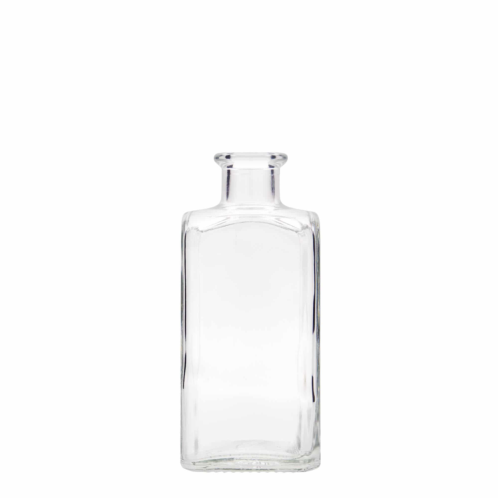 250 ml Glasflasche Apotheker Carré, quadratisch, Mündung: Kork