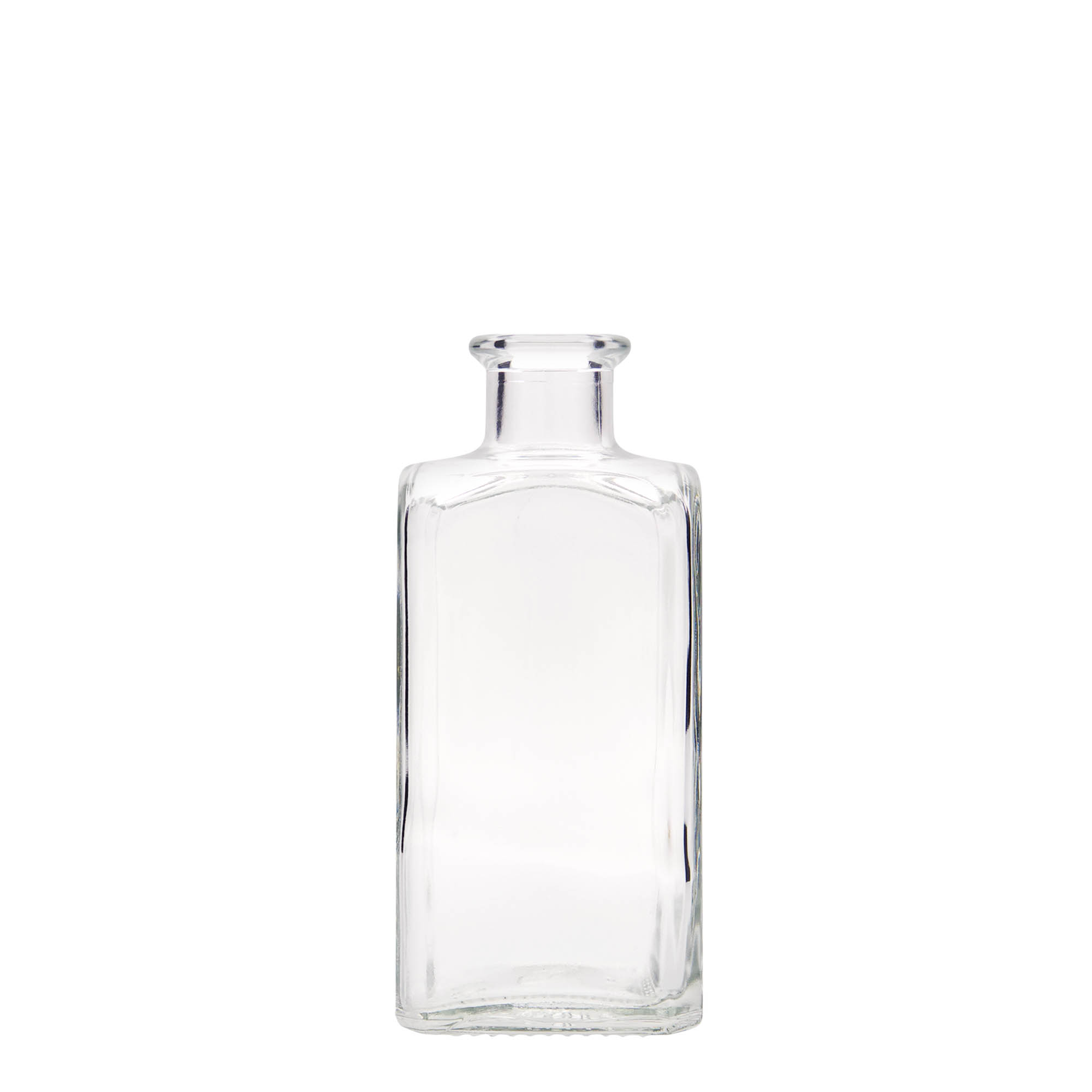 250 ml Glasflasche Apotheker Carré, quadratisch, Mündung: Kork 250 ml Glasflasche Apotheker Carré, quadratisch, Mündung: Kork