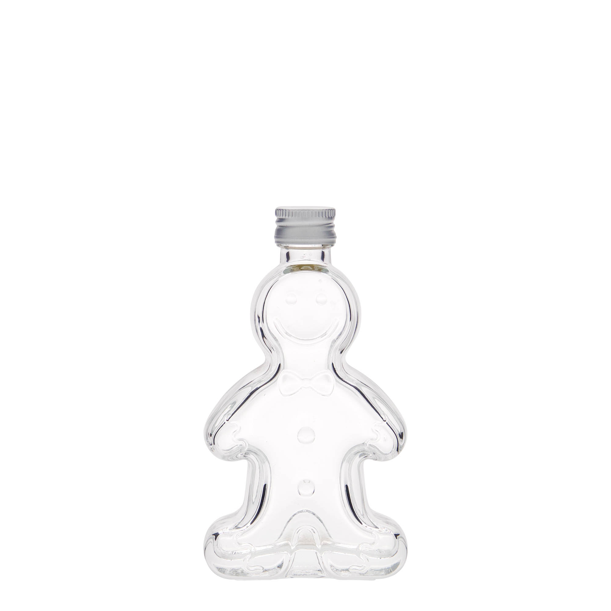 50 ml Glasflasche 'Lebkuchenmann', Mündung: PP 18 50 ml Glasflasche 'Lebkuchenmann', Mündung: PP 18