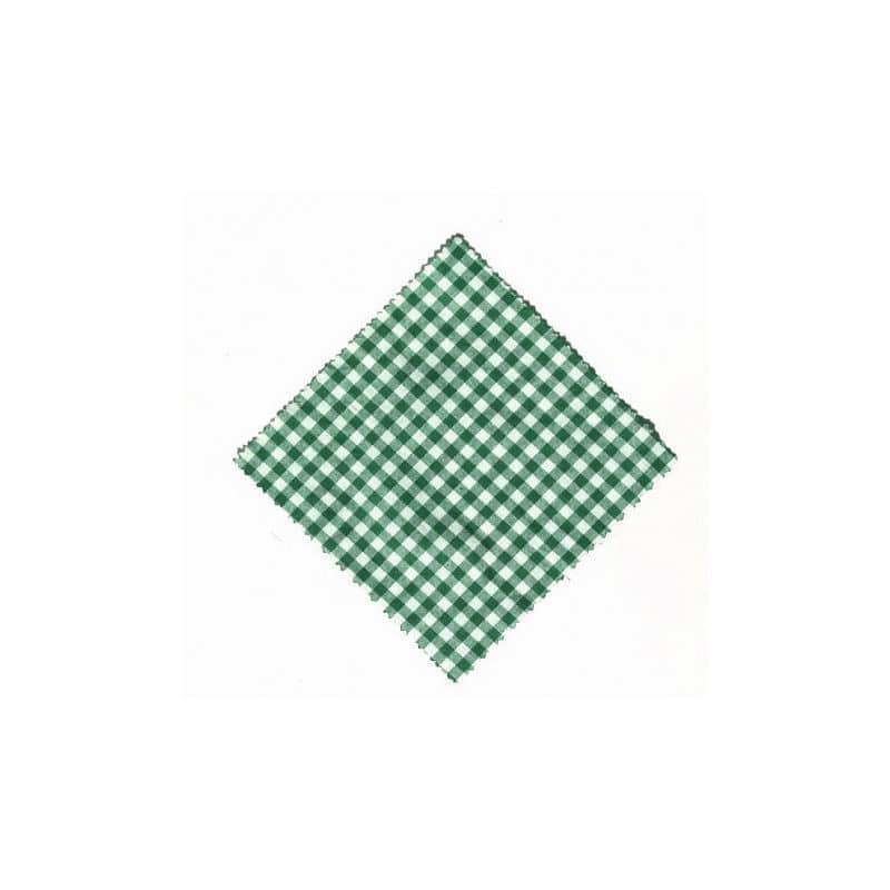 Stoffdeckchen kariert 12x12, quadratisch, Textil, dunkelgrün, Mündung: TO38-TO53 Stoffdeckchen kariert 12x12, quadratisch, Textil, dunkelgrün, Mündung: TO38-TO53
