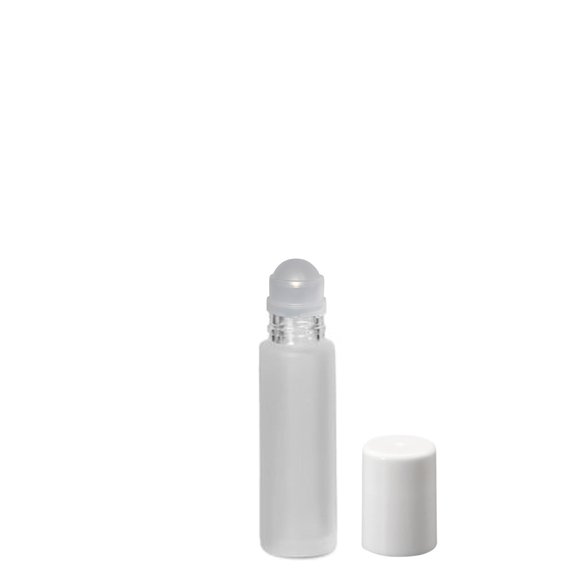 10 ml Roll-On-Flasche, Glas, geeist, Mündung: Schraubverschluss 10 ml Roll-On-Flasche, Glas, geeist, Mündung: Schraubverschluss