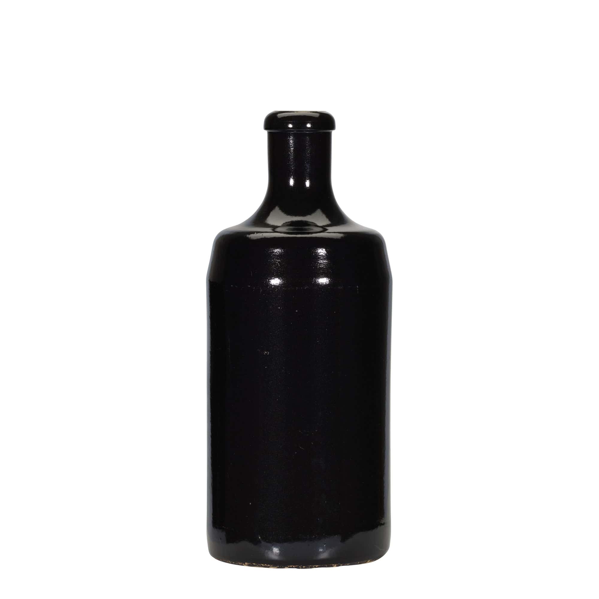 700 ml Tonkrug 'Calvados, Steinzeug, schwarz, Mündung: Kork