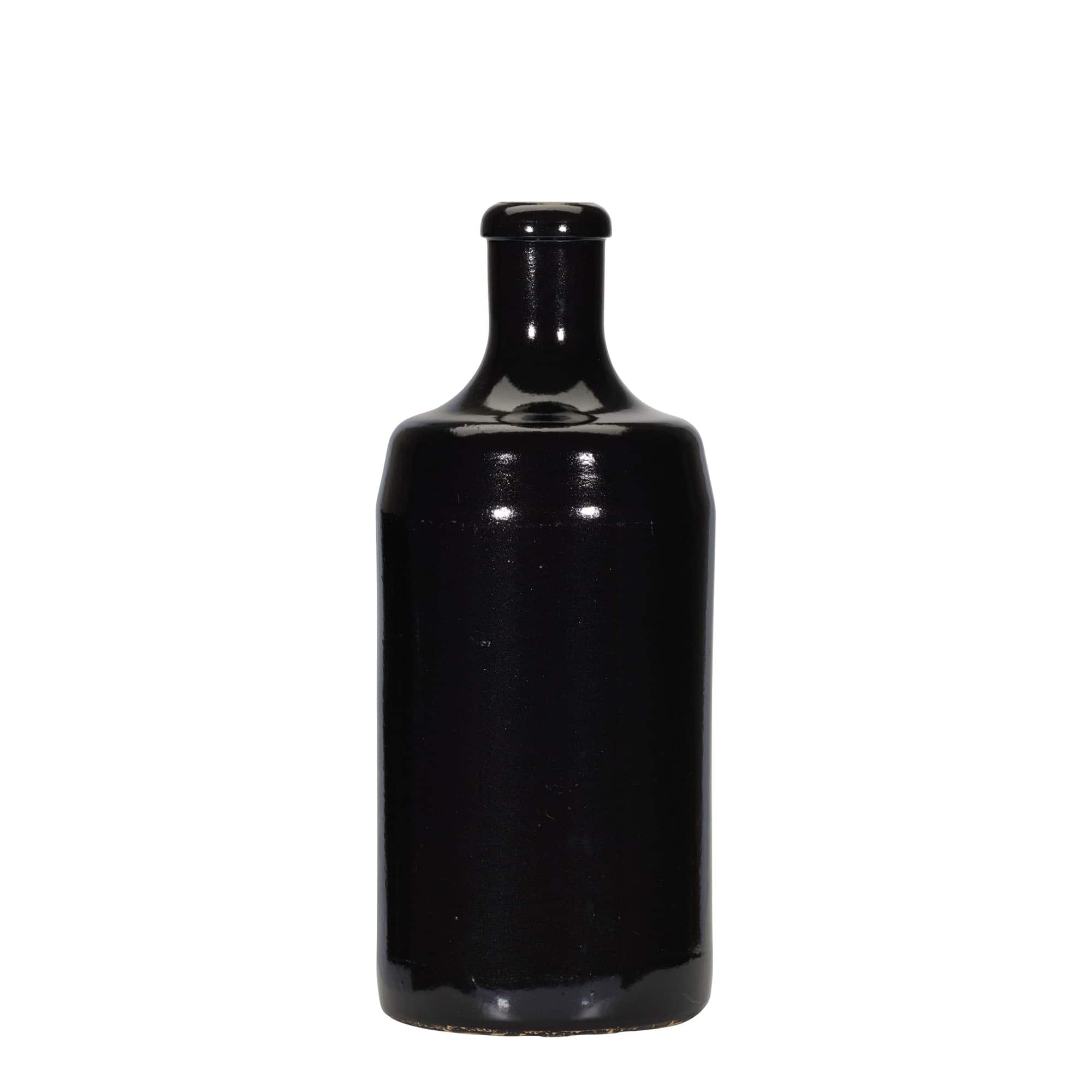 700 ml Tonkrug „Calvados“, Steinzeug, schwarz, Mündung: Kork