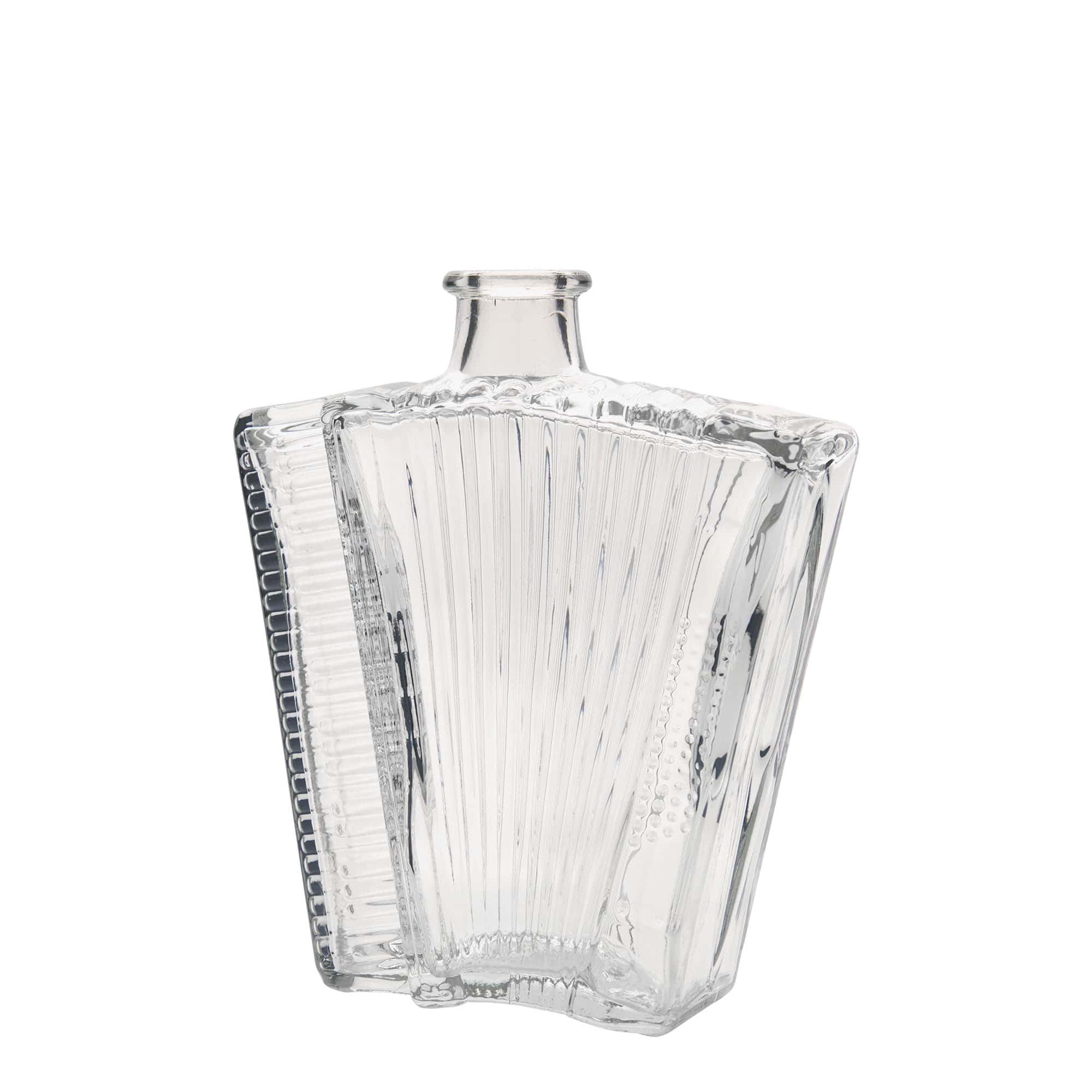 500 ml Glasflasche 'Akkordeon', Mündung: Kork 500 ml Glasflasche 'Akkordeon', Mündung: Kork