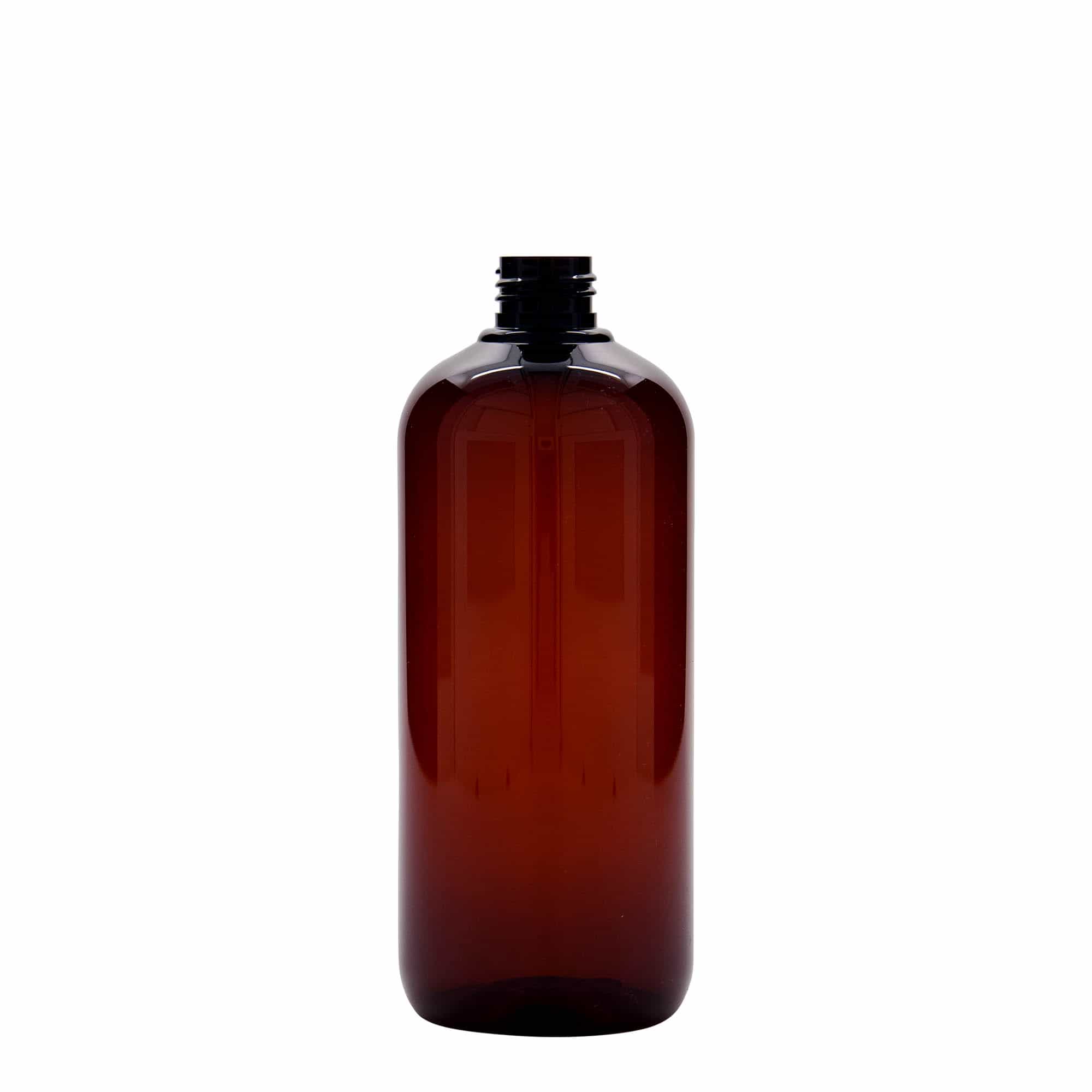 500 ml Recycling-Kunststoffflasche 'Victor's Best', PCR, braun, Mündung: GPI 24/410