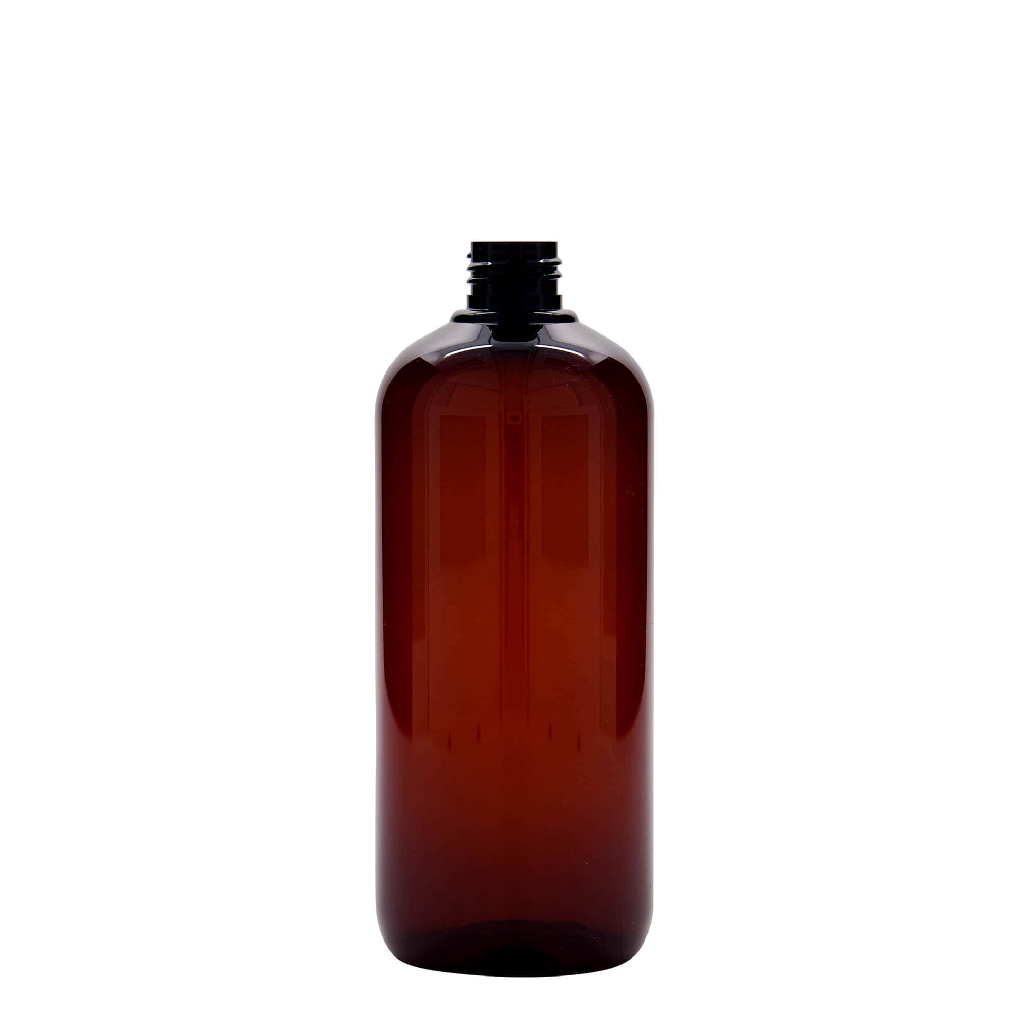 500 ml Recycling-Kunststoffflasche 'Victor's Best', PCR, braun, Mündung: 24/410