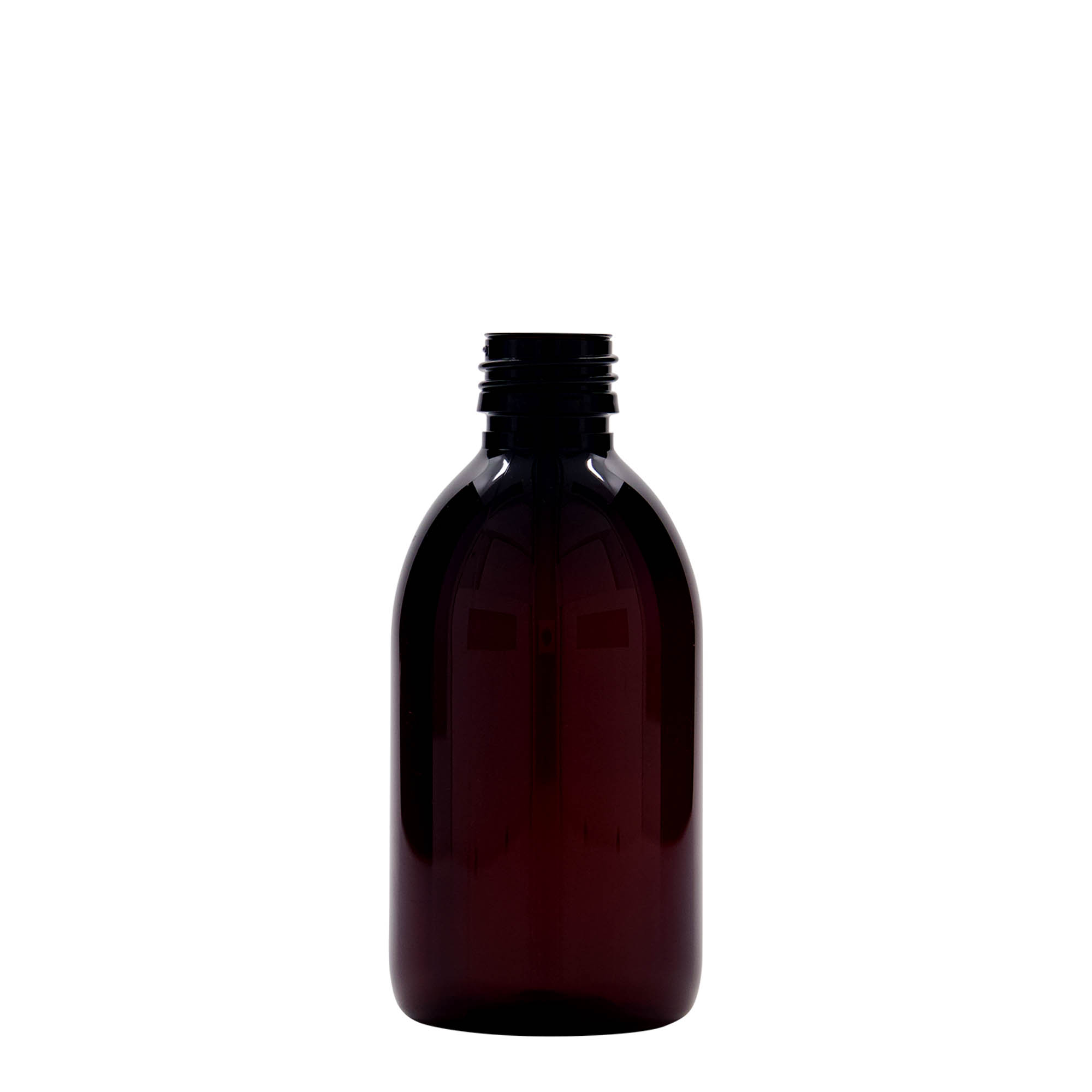 250 ml PET-Medizinflasche, braun, Kunststoff, Mündung: PP 28 250 ml PET-Medizinflasche, braun, Kunststoff, Mündung: PP 28