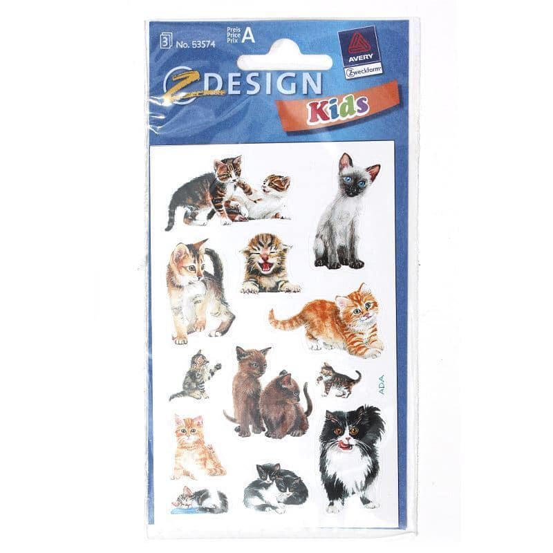 Zweckform Sticker 'Katzen', Papier, mehrfarbig